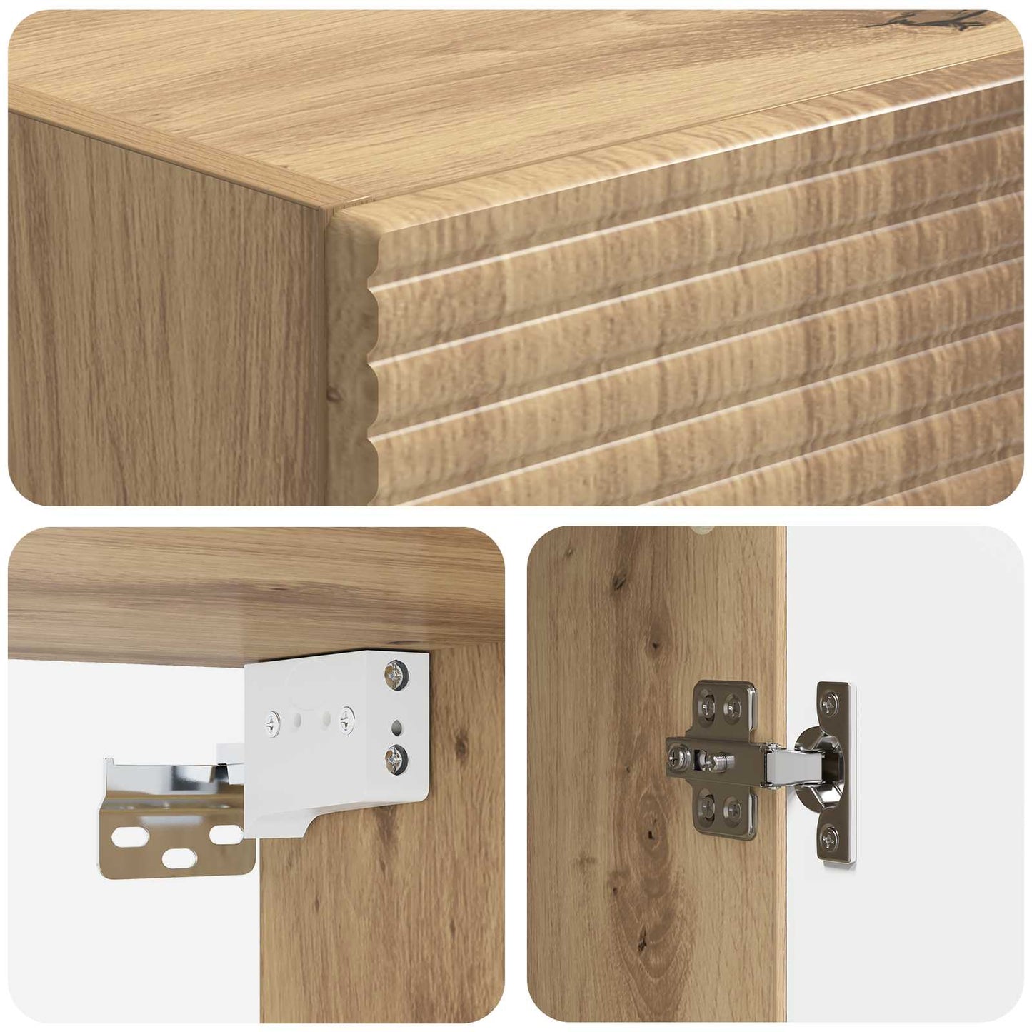 Skapsett 2 pcs Artisan eik 33 x 34,5 x 90 cm Konstruert tre