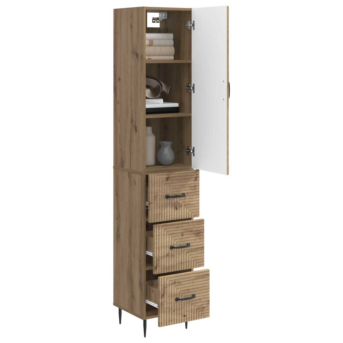Skapsett 2 pcs Artisan eik 33 x 34,5 x 90 cm Konstruert tre