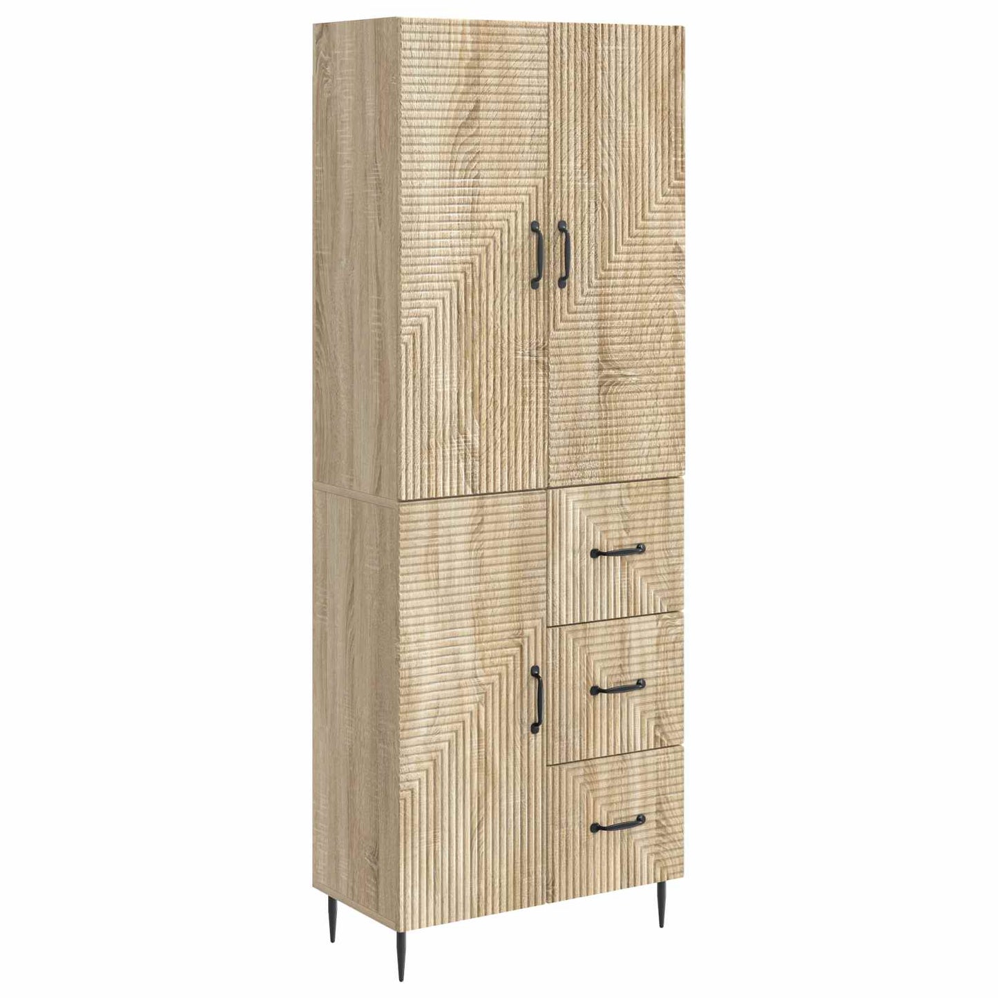 Skapsett 2 pcs Sonoma eik 66 x 34,5 x 89,5 cm Konstruert tre