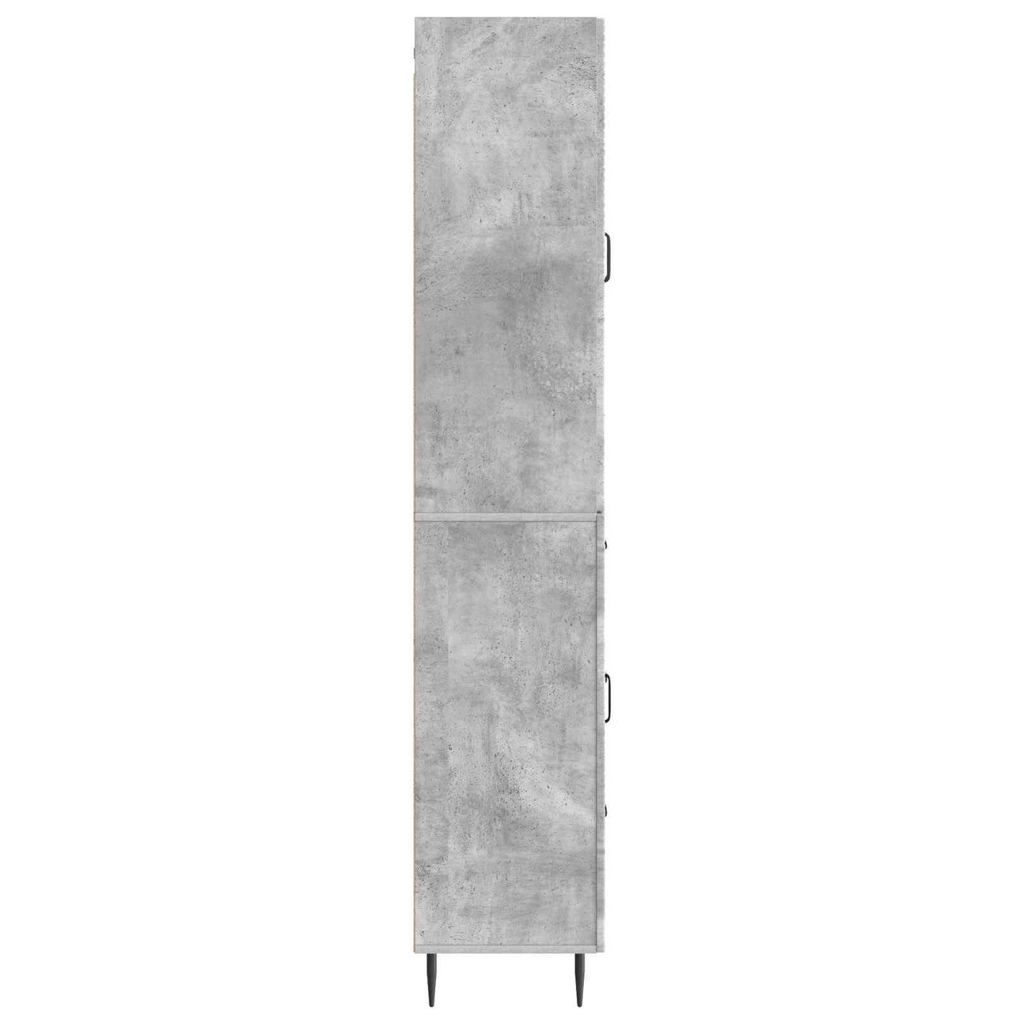 Skapsett 2 pcs Betonggrå 66 x 34,5 x 89,5 cm Konstruert tre