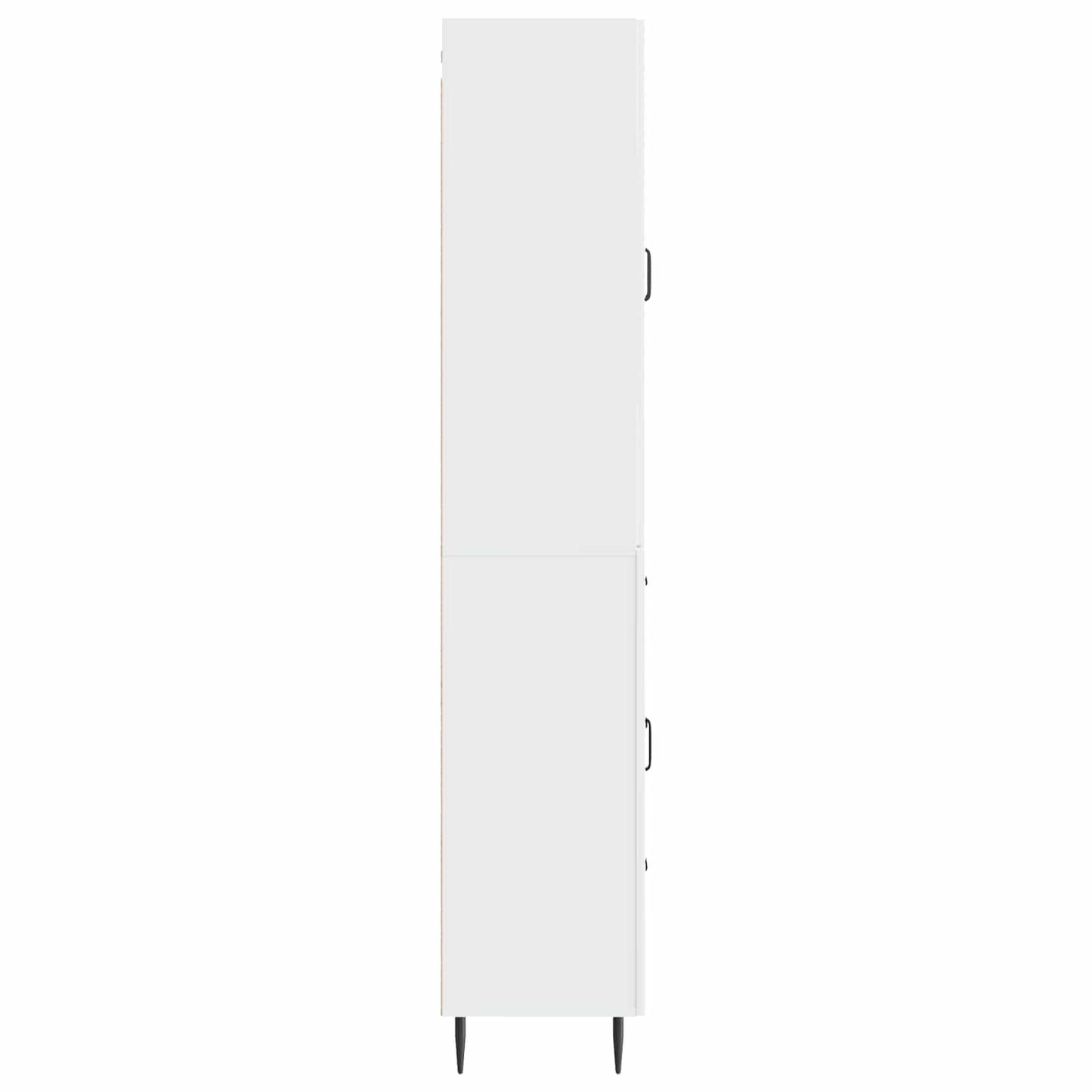 Skapsett 2 pcs Høgglans hvit 66 x 34,5 x 89,5 cm Konstruert tre
