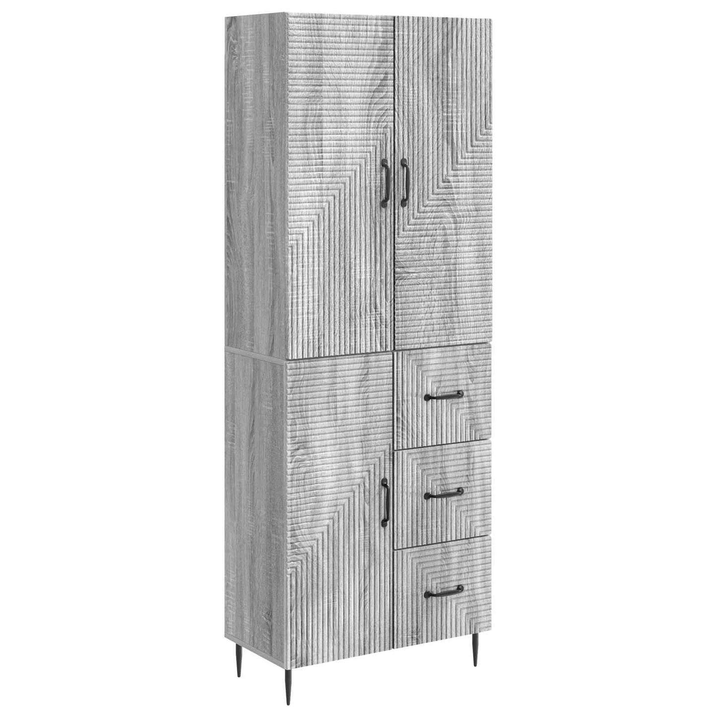 Skapsett 2 pcs Grå Sonoma 66 x 34,5 x 89,5 cm Konstruert tre