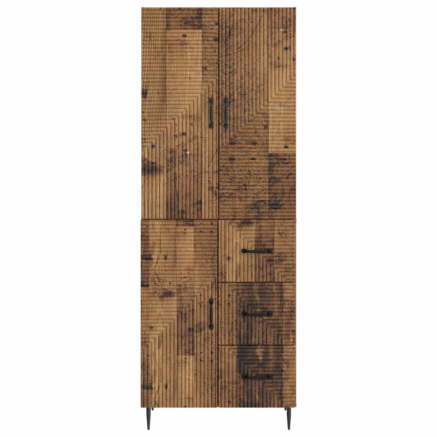 Skapsett 2 pcs Gammelt tre 66 x 34,5 x 89,5 cm Konstruert tre