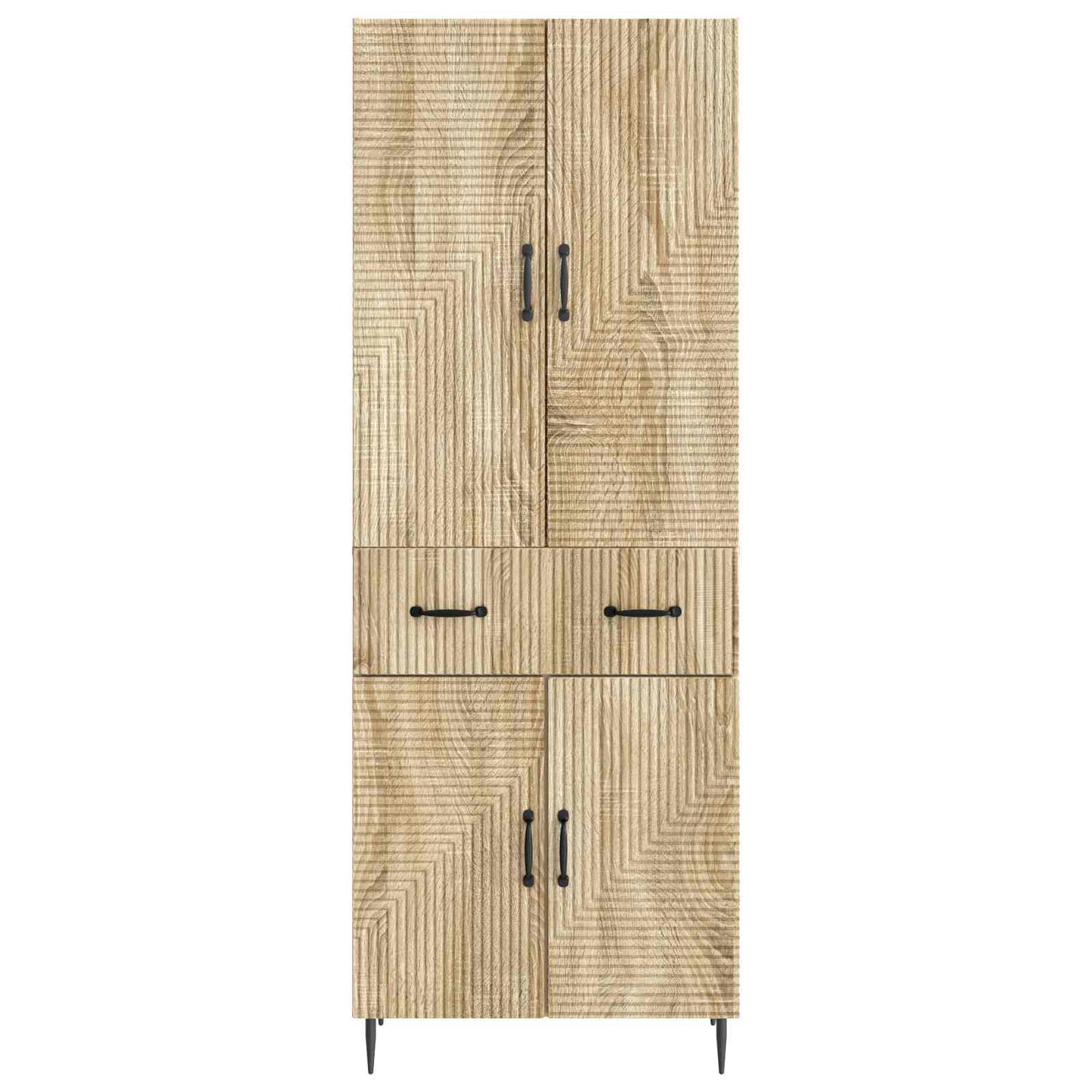 Skapsett 2 pcs Sonoma eik 66 x 34,5 x 89,5 cm Konstruert tre