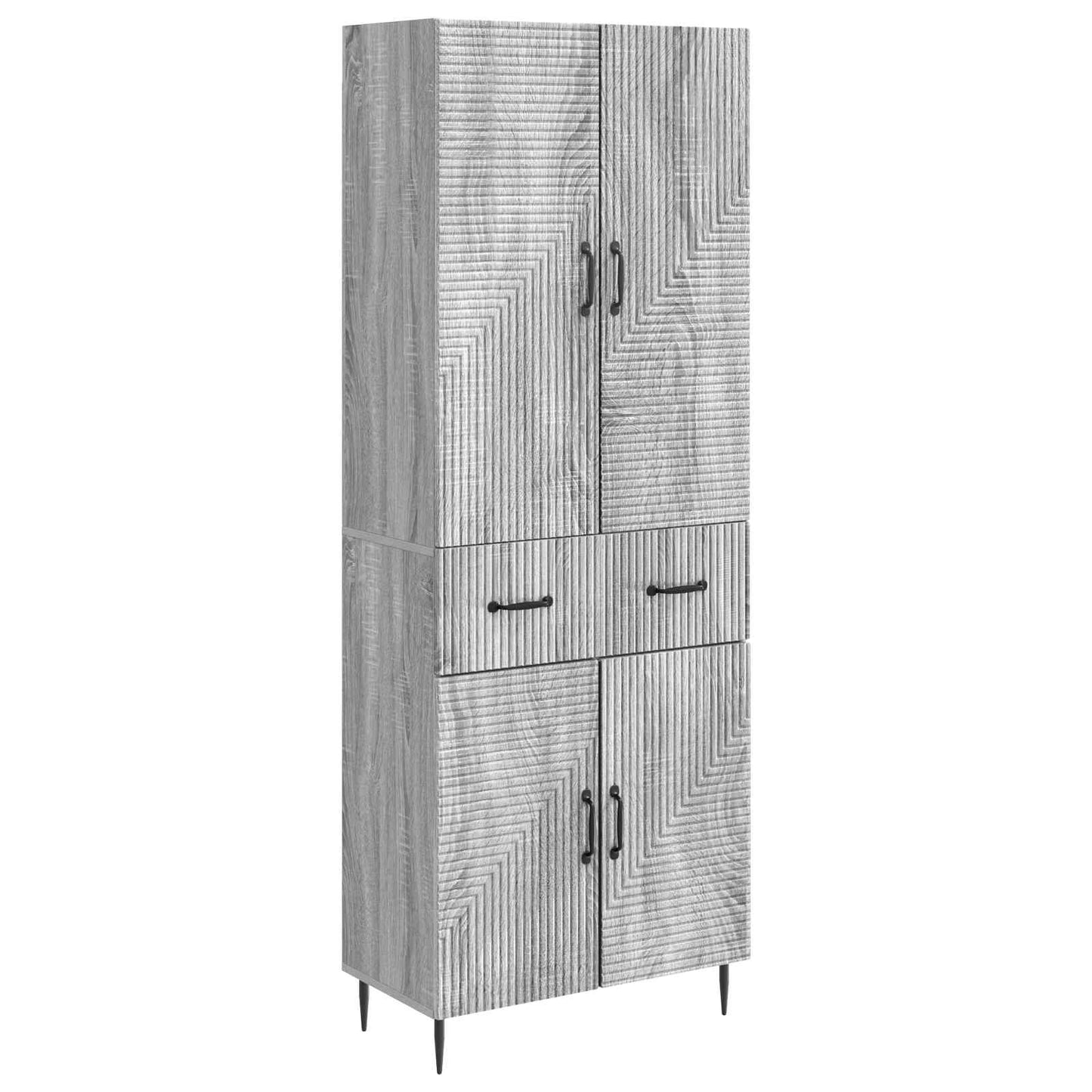 Skapsett 2 pcs Grå Sonoma 66 x 34,5 x 89,5 cm Konstruert tre