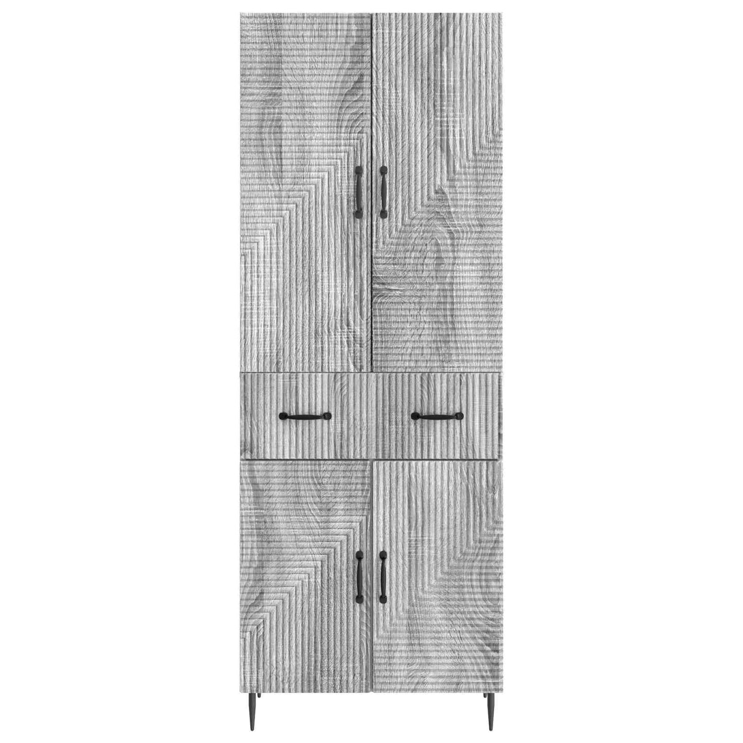 Skapsett 2 pcs Grå Sonoma 66 x 34,5 x 89,5 cm Konstruert tre