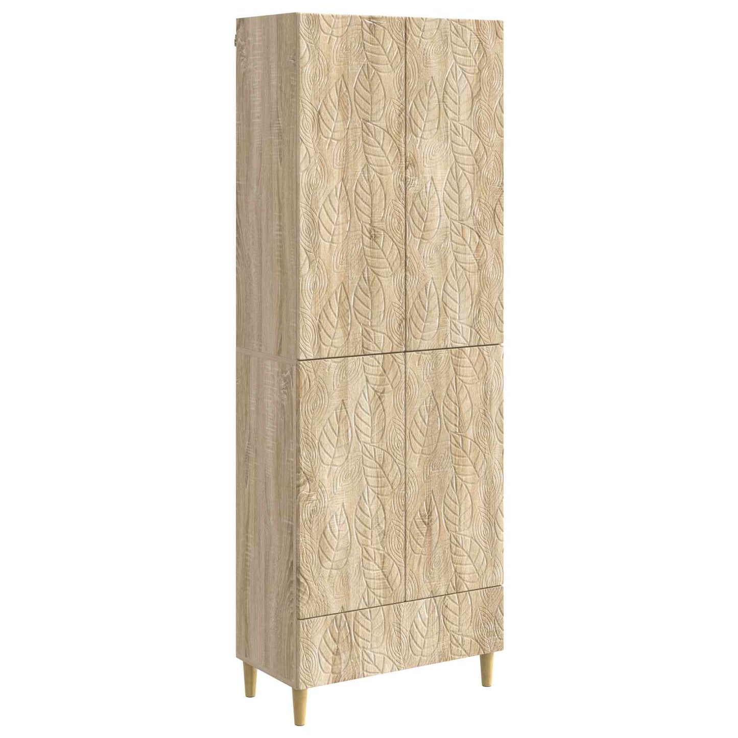 Skapsett 2 pcs Sonoma eik Konstruert tre