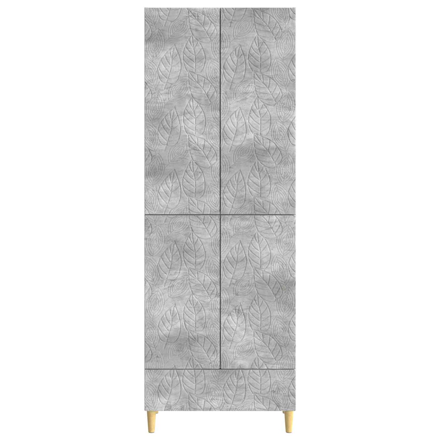 Skapsett 2 pcs Betonggrå Konstruert tre