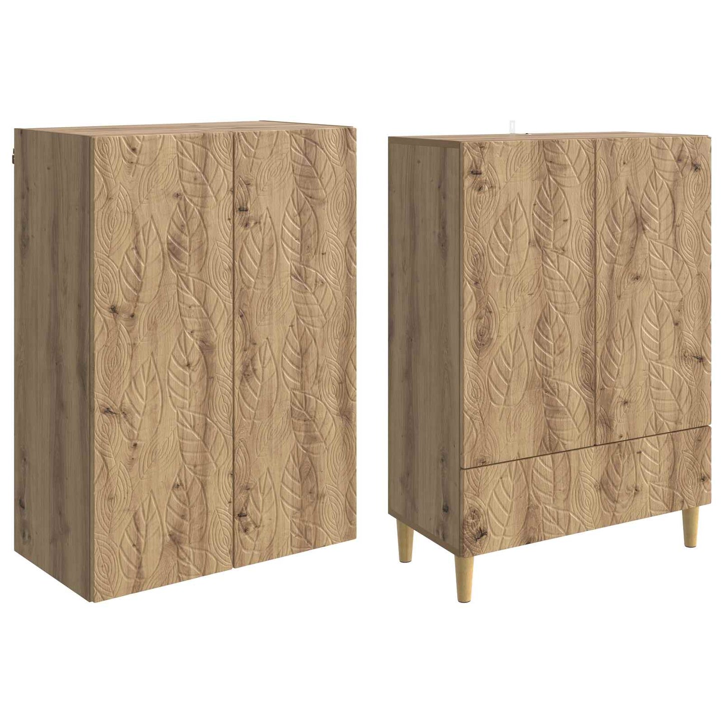 Skapsett 2 pcs Artisan eik Konstruert tre