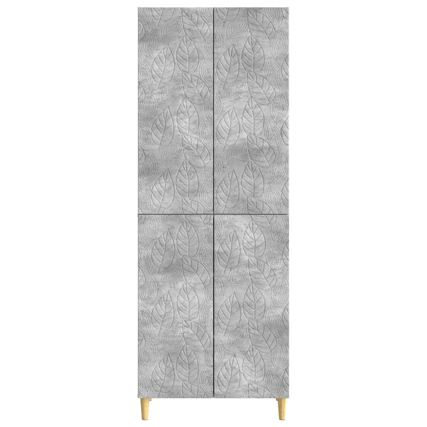 Skapsett 2 pcs Betonggrå Konstruert tre