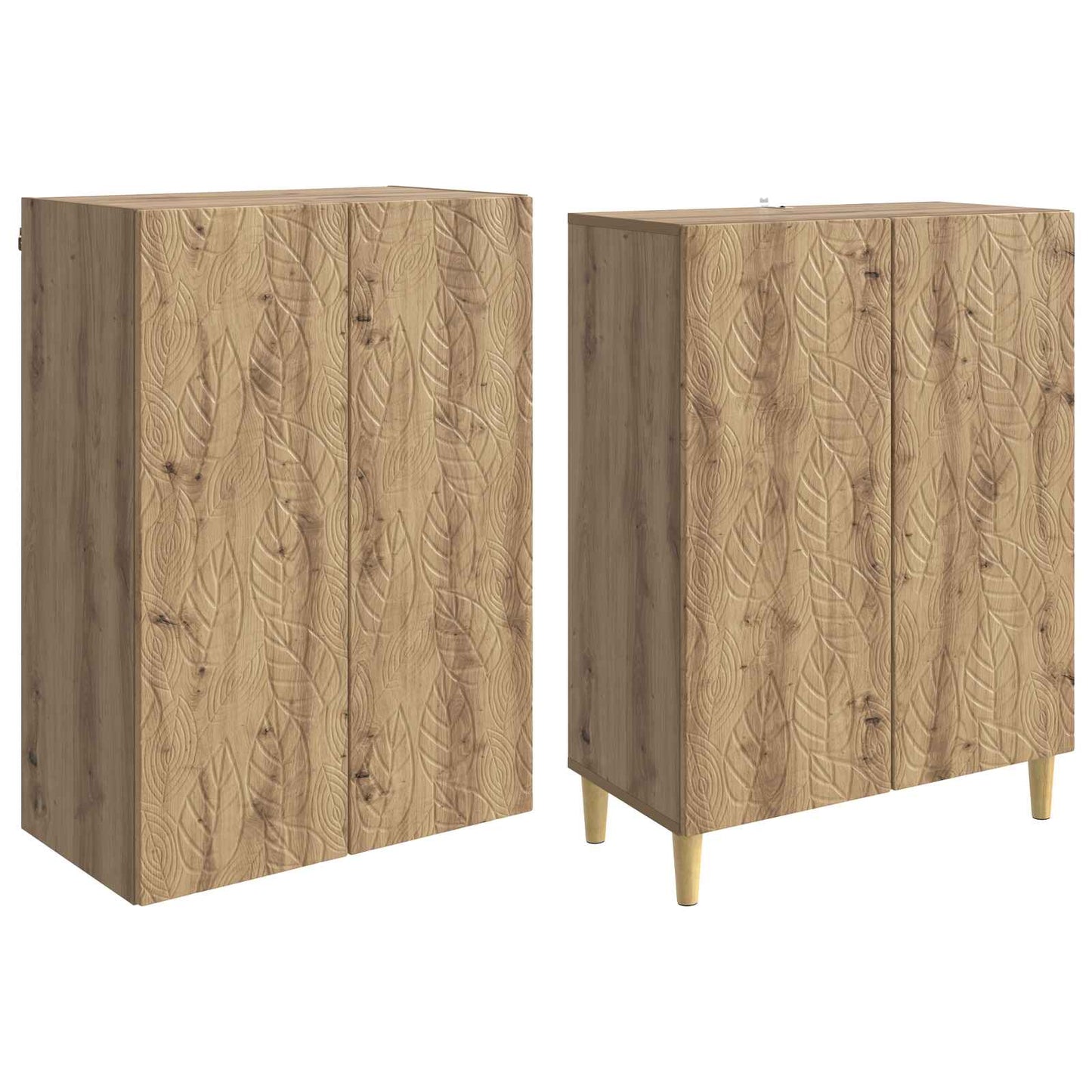 Skapsett 2 pcs Artisan eik Konstruert tre