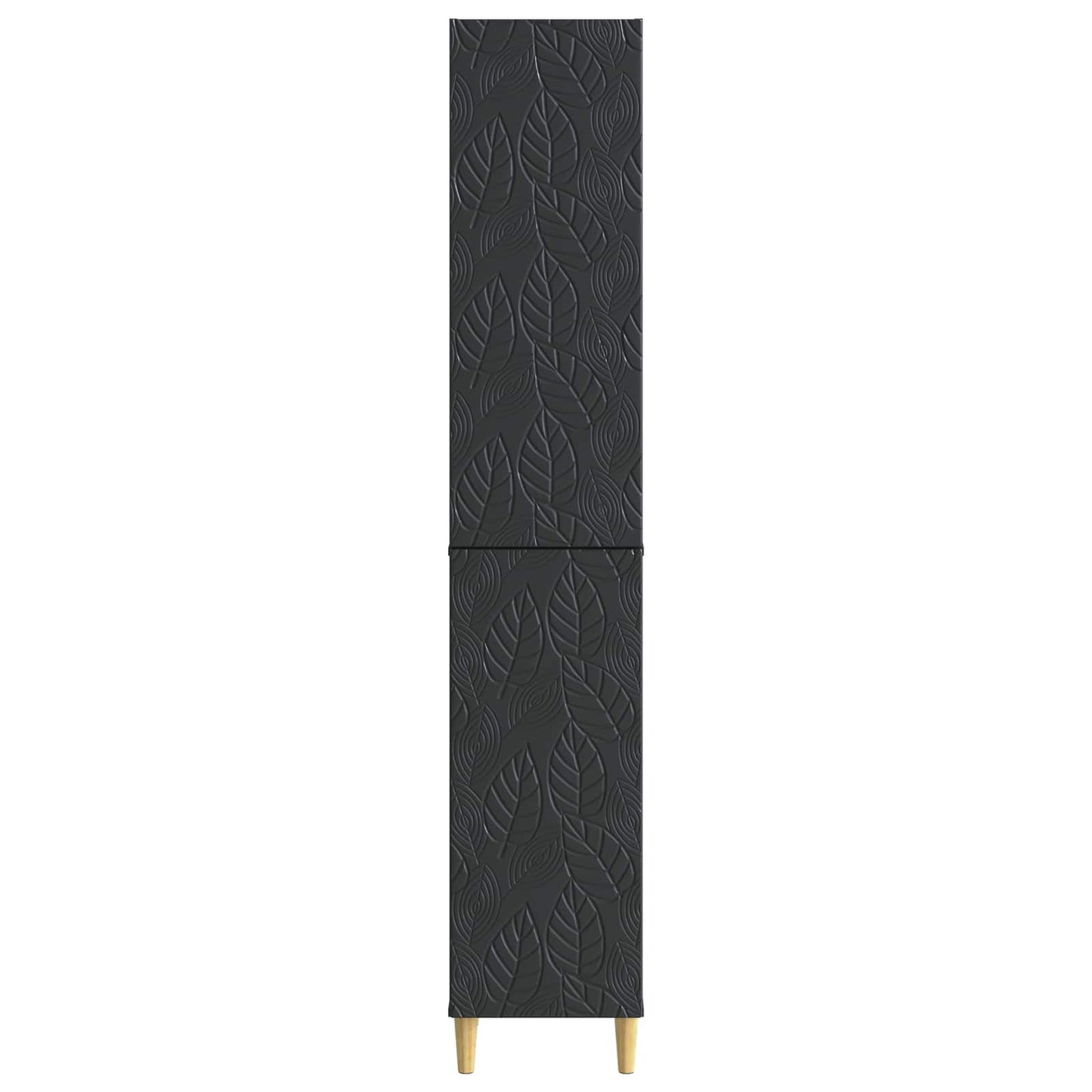 Skapsett 2 pcs Svart Konstruert tre