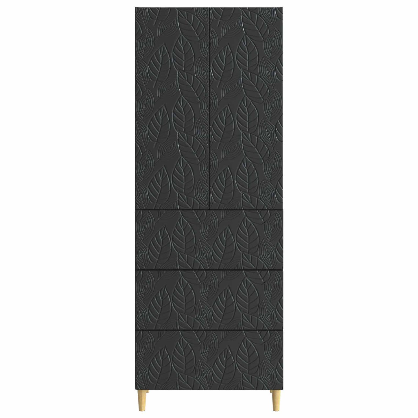 Skapsett 2 pcs Svart 66 x 34,5 x 90 cm Konstruert tre