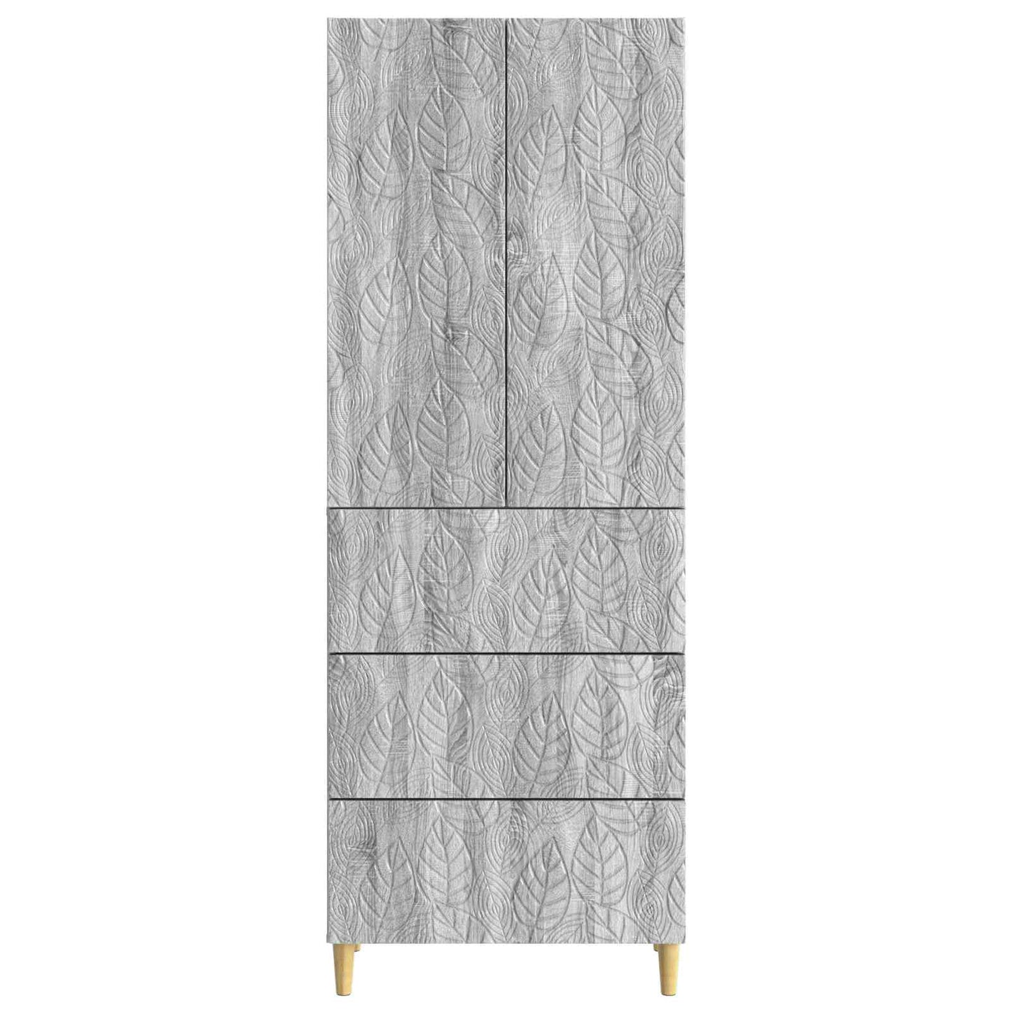 Skapsett 2 pcs Grå Sonoma 66 x 34,5 x 90 cm Konstruert tre