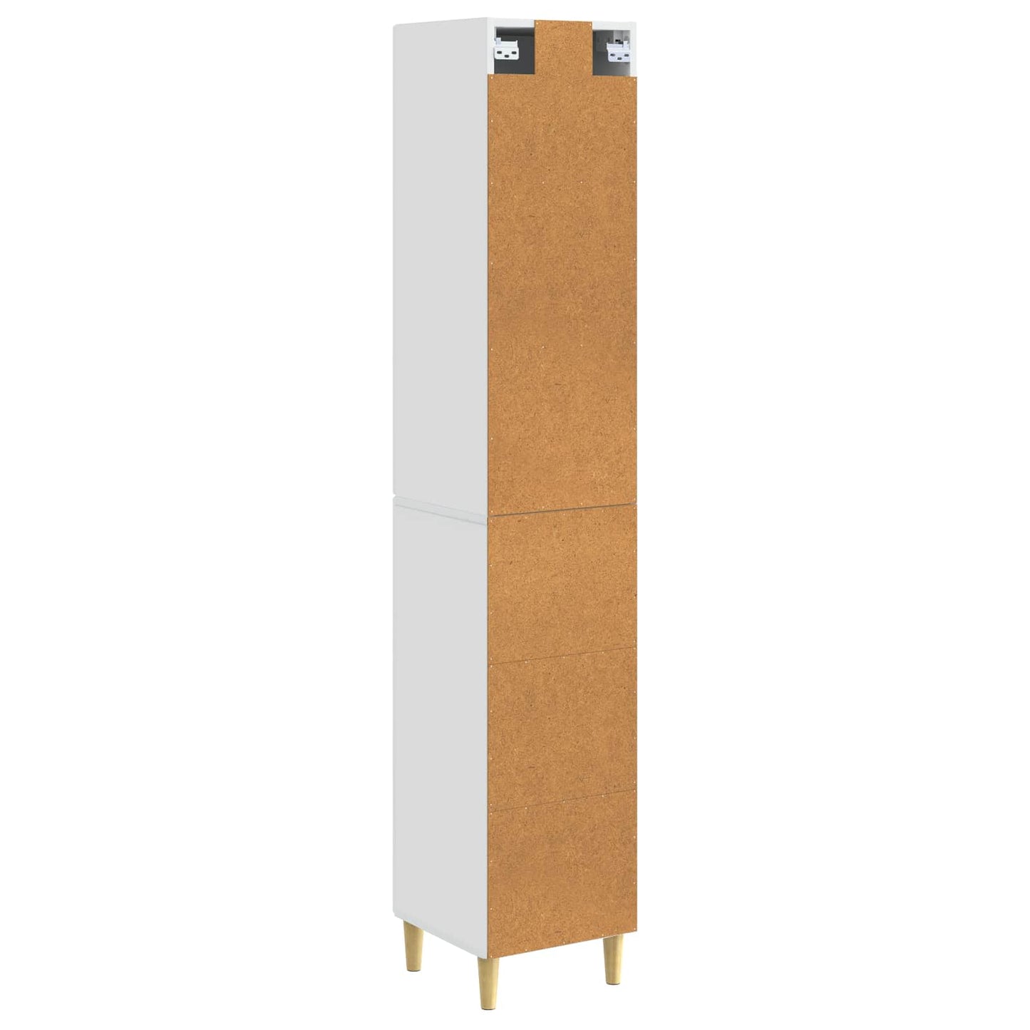 Skapsett 2 pcs Høgglans hvit 33 x 34,5 x 90 cm Konstruert tre
