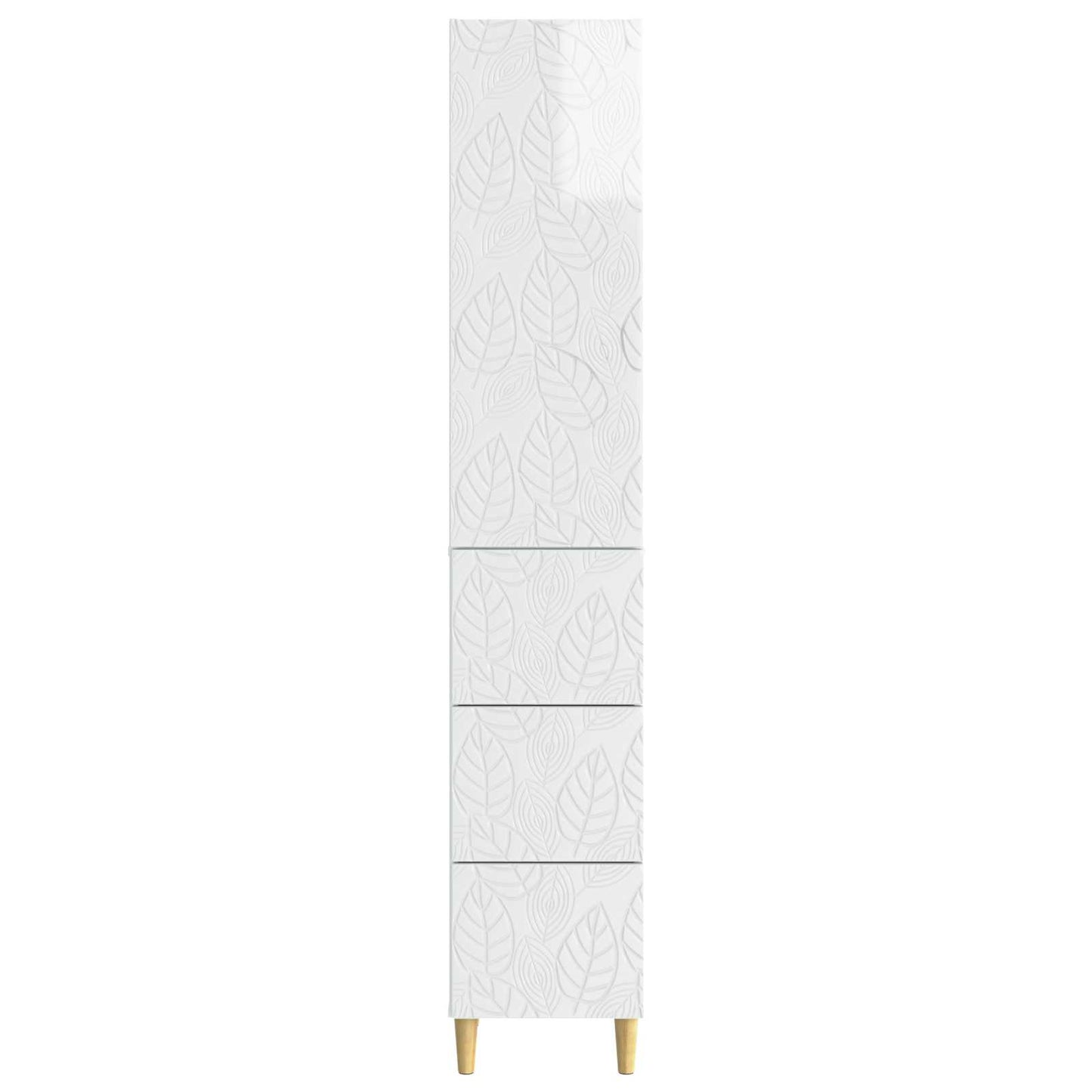 Skapsett 2 pcs Høgglans hvit 33 x 34,5 x 90 cm Konstruert tre