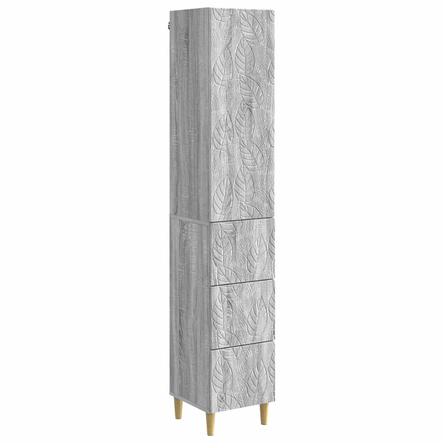 Skapsett 2 pcs Grå Sonoma 33 x 34,5 x 90 cm Konstruert tre