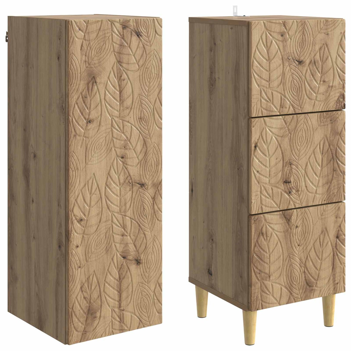 Skapsett 2 pcs Artisan eik 33 x 34,5 x 90 cm Konstruert tre
