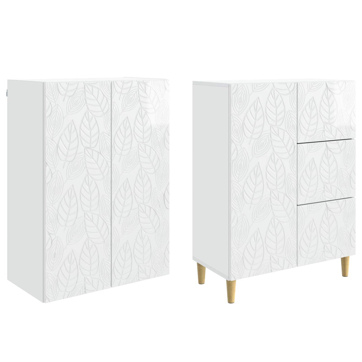 2 pcs Høgglans hvit