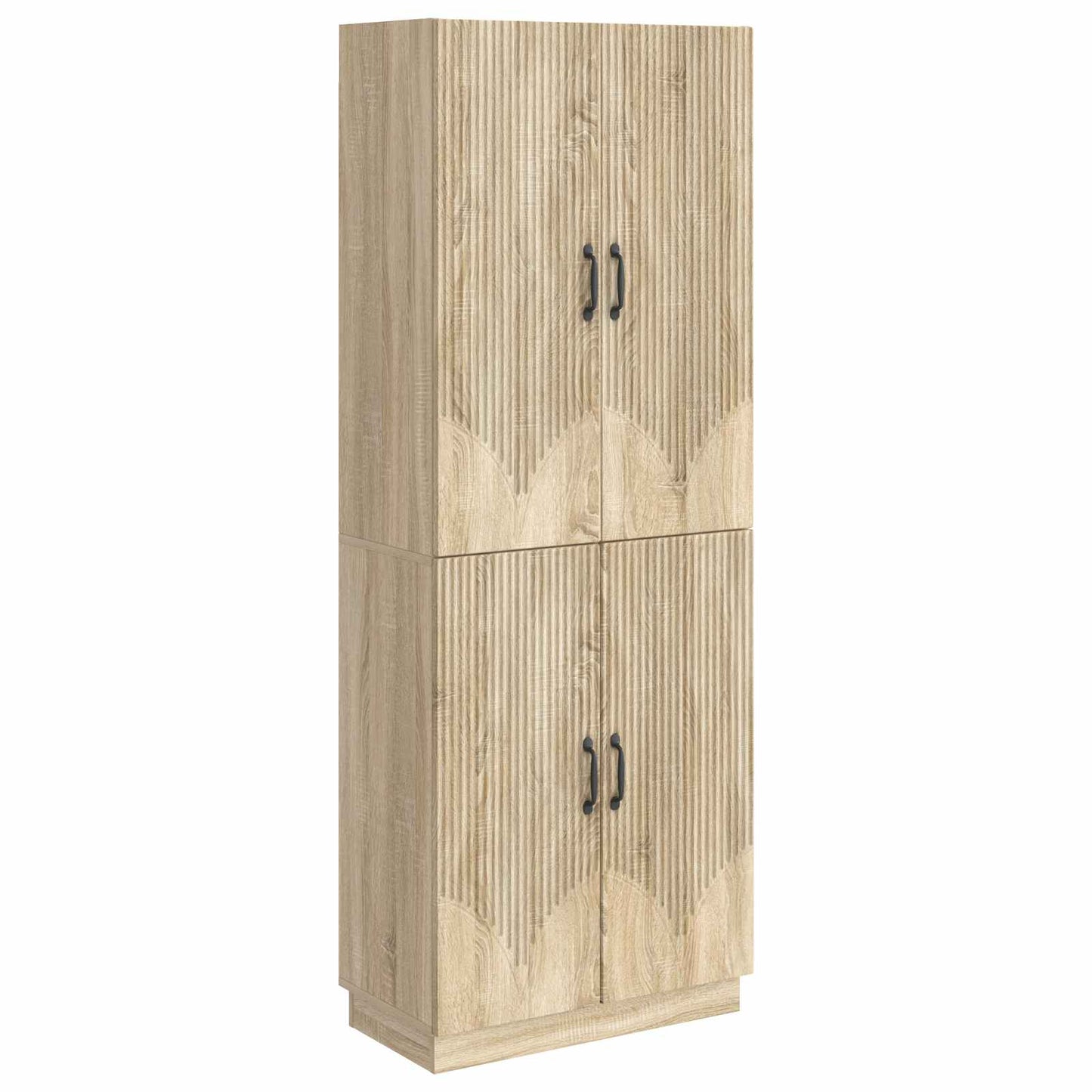 Skapsett 2 pcs Sonoma eik Konstruert tre