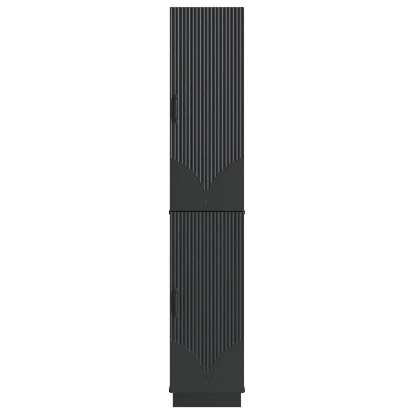 Skapsett 2 pcs Svart Konstruert tre