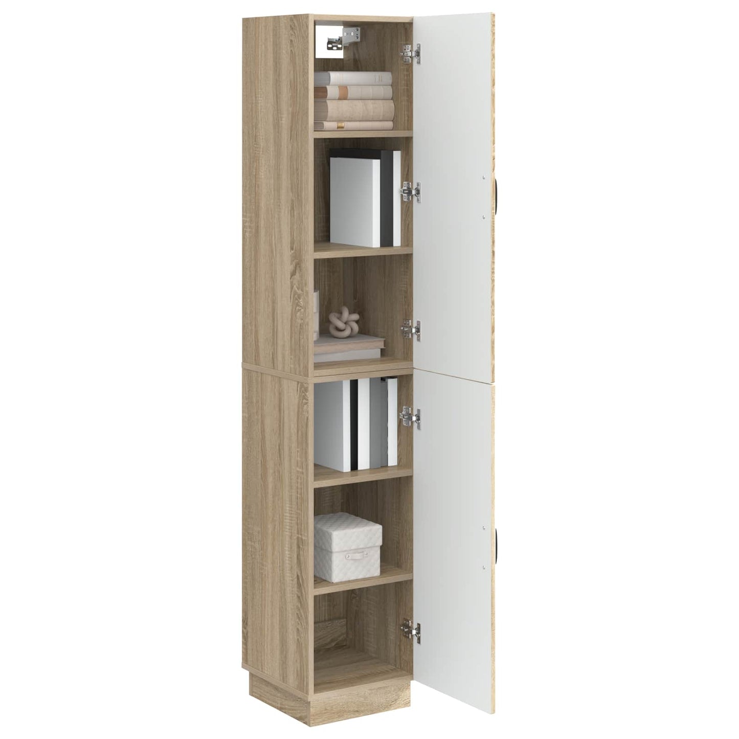 Skapsett 2 pcs Sonoma eik Konstruert tre