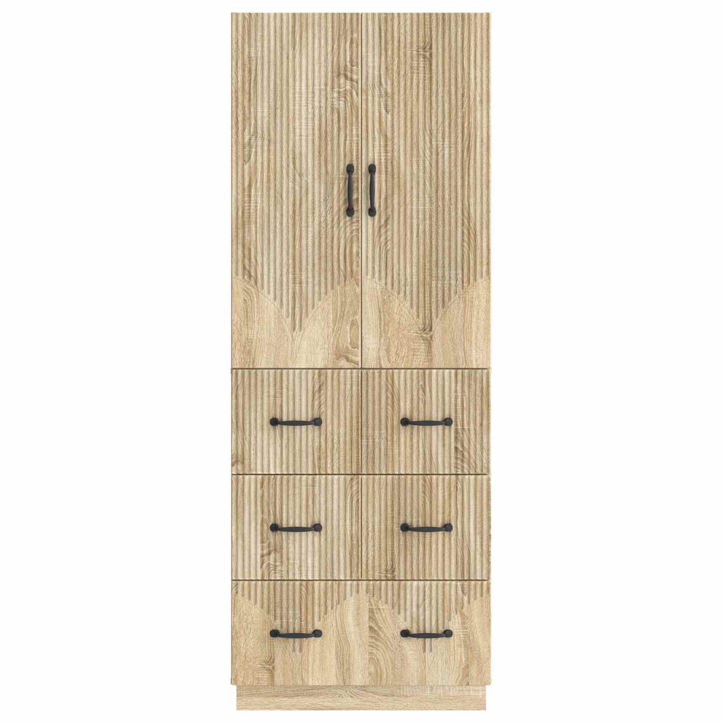 Skapsett 2 pcs Sonoma eik 66 x 34,5 x 87 cm Konstruert tre