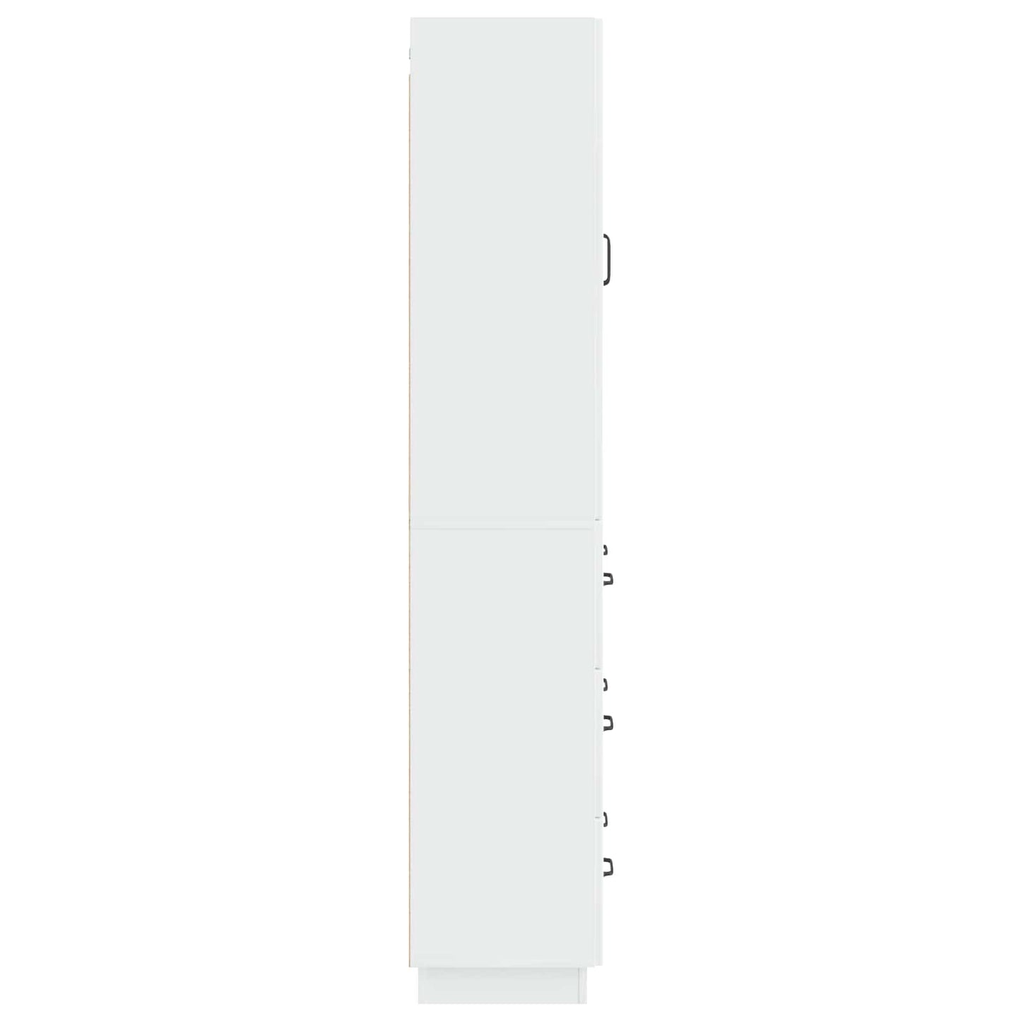 Skapsett 2 pcs Høgglans hvit 66 x 34,5 x 87 cm Konstruert tre
