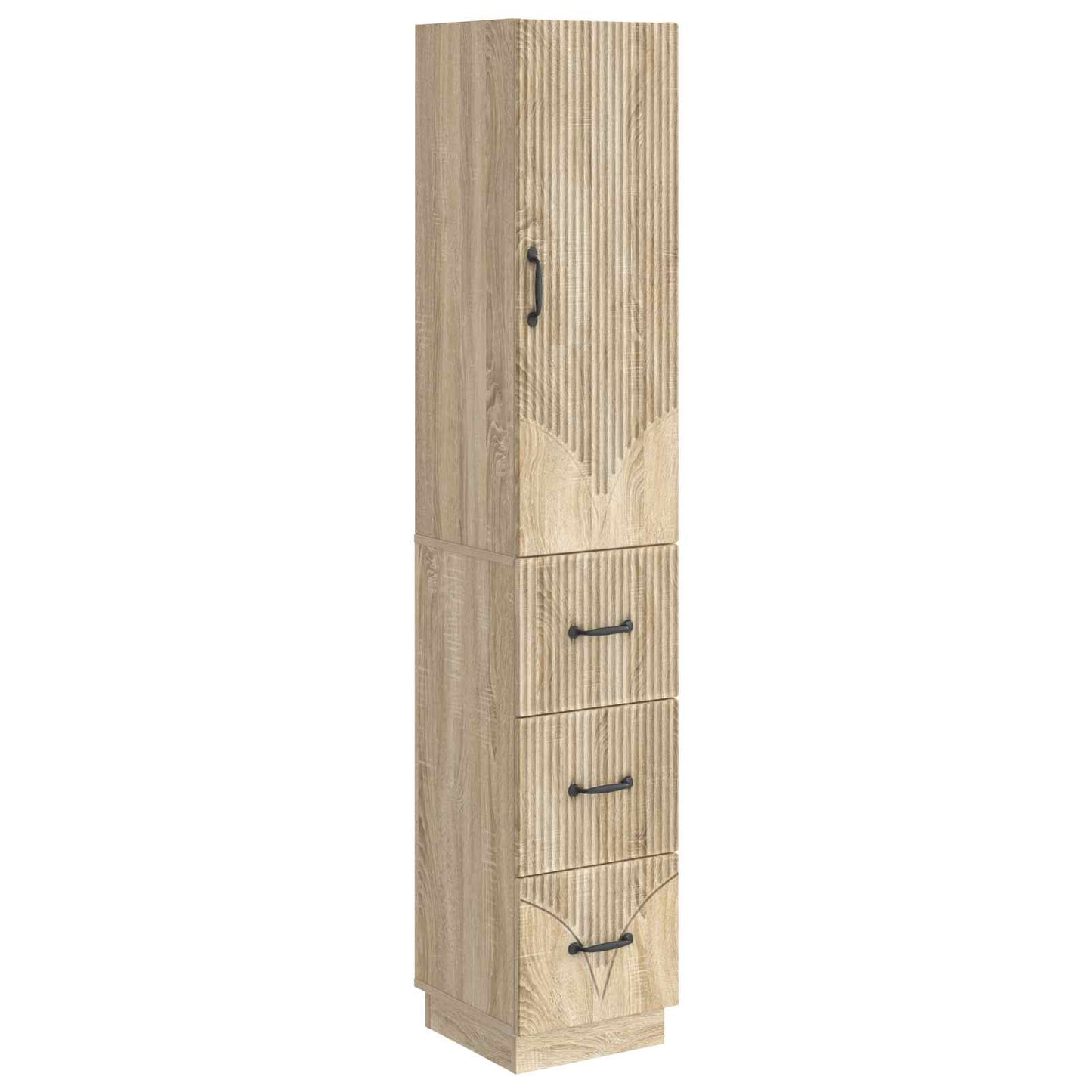 Skapsett 2 pcs Sonoma eik 33 x 34,5 x 87 cm Konstruert tre