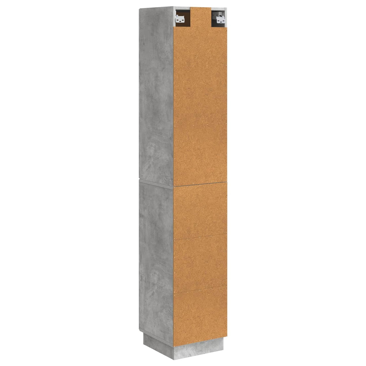 Skapsett 2 pcs Betonggrå 33 x 34,5 x 87 cm Konstruert tre