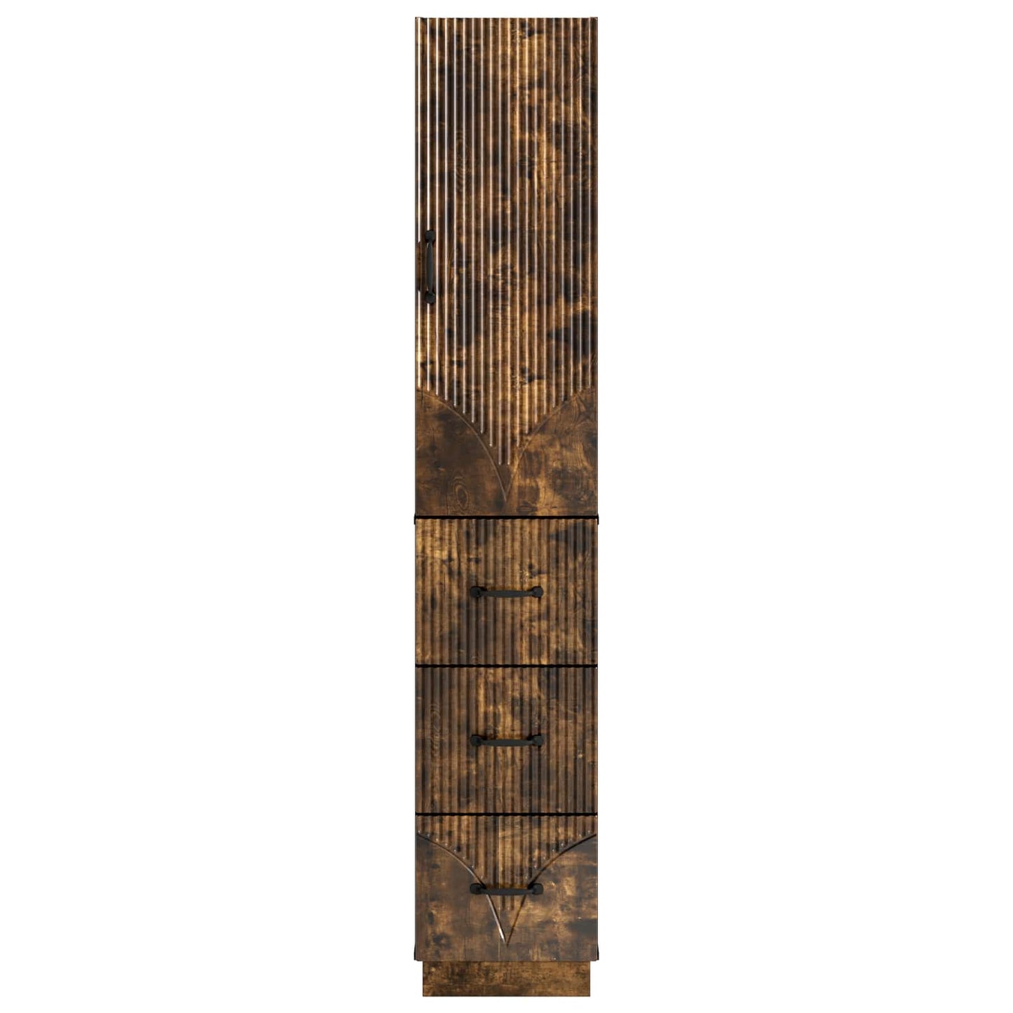 Skapsett 2 pcs Røkt Eik 33 x 34,5 x 87 cm Konstruert tre