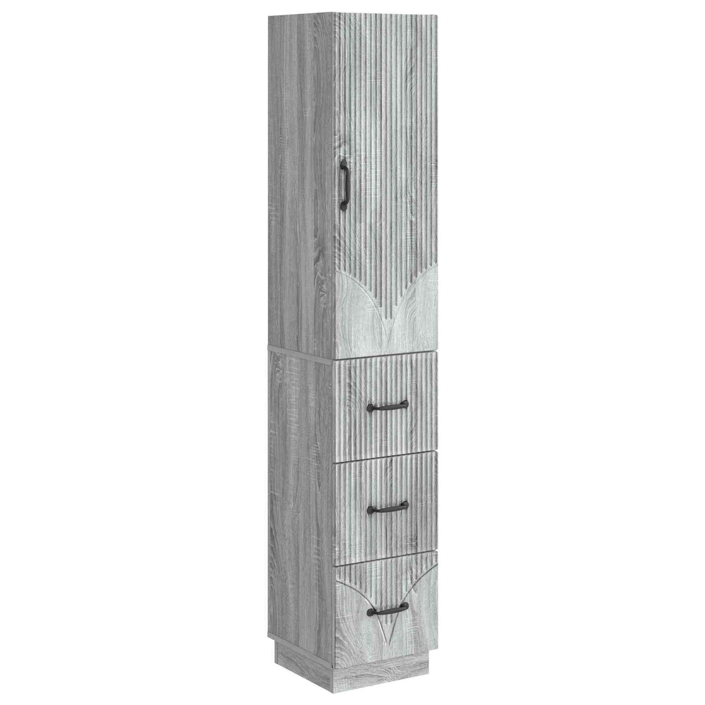 Skapsett 2 pcs Grå Sonoma 33 x 34,5 x 87 cm Konstruert tre