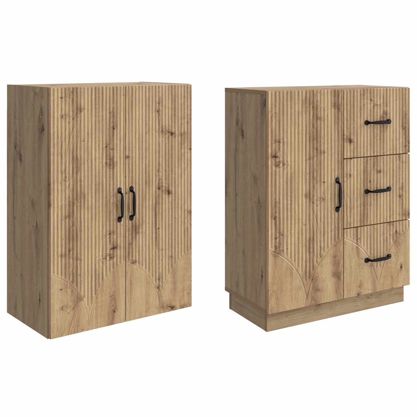 Skapsett 2 pcs Artisan eik Konstruert tre