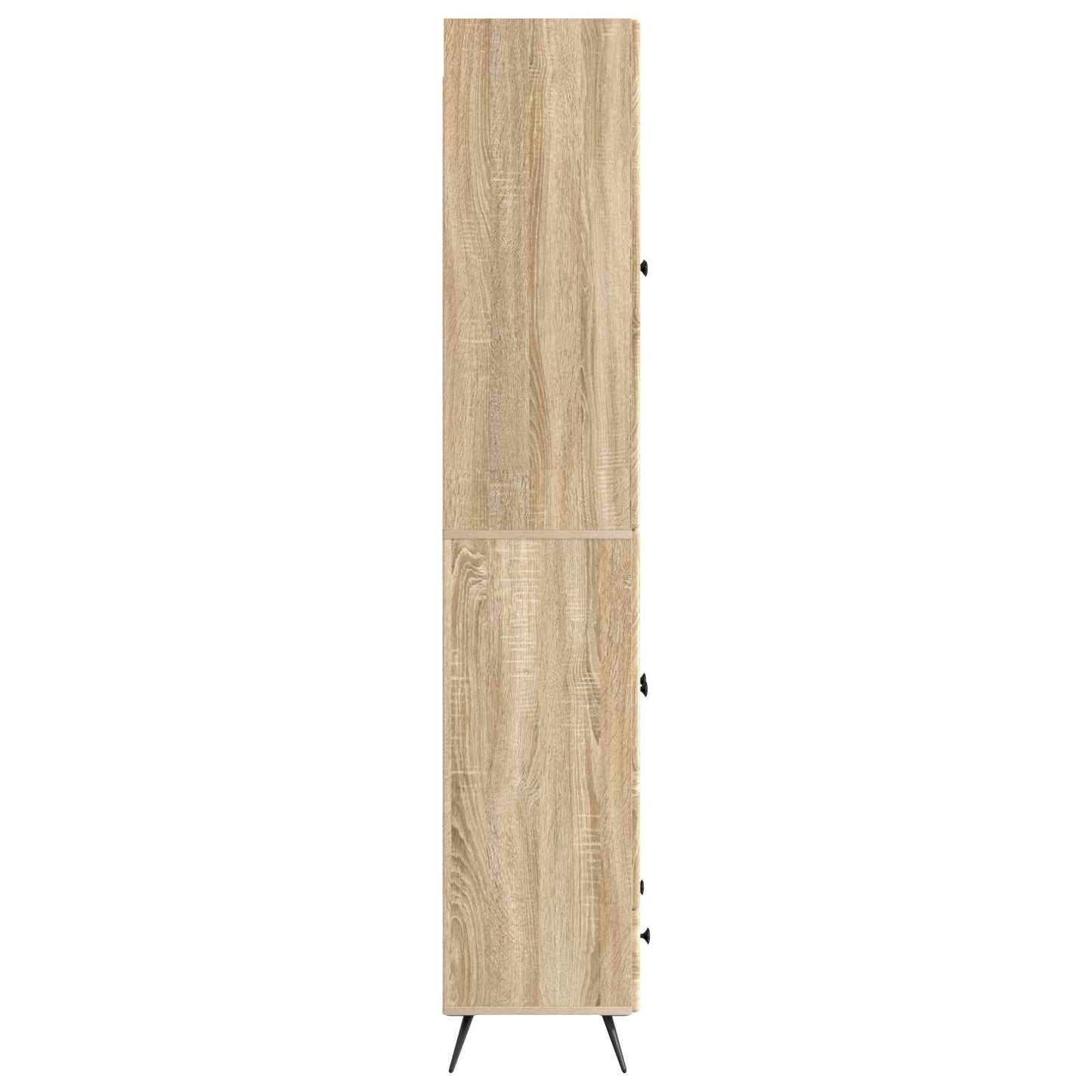 Skapsett 2 pcs Sonoma eik Konstruert tre