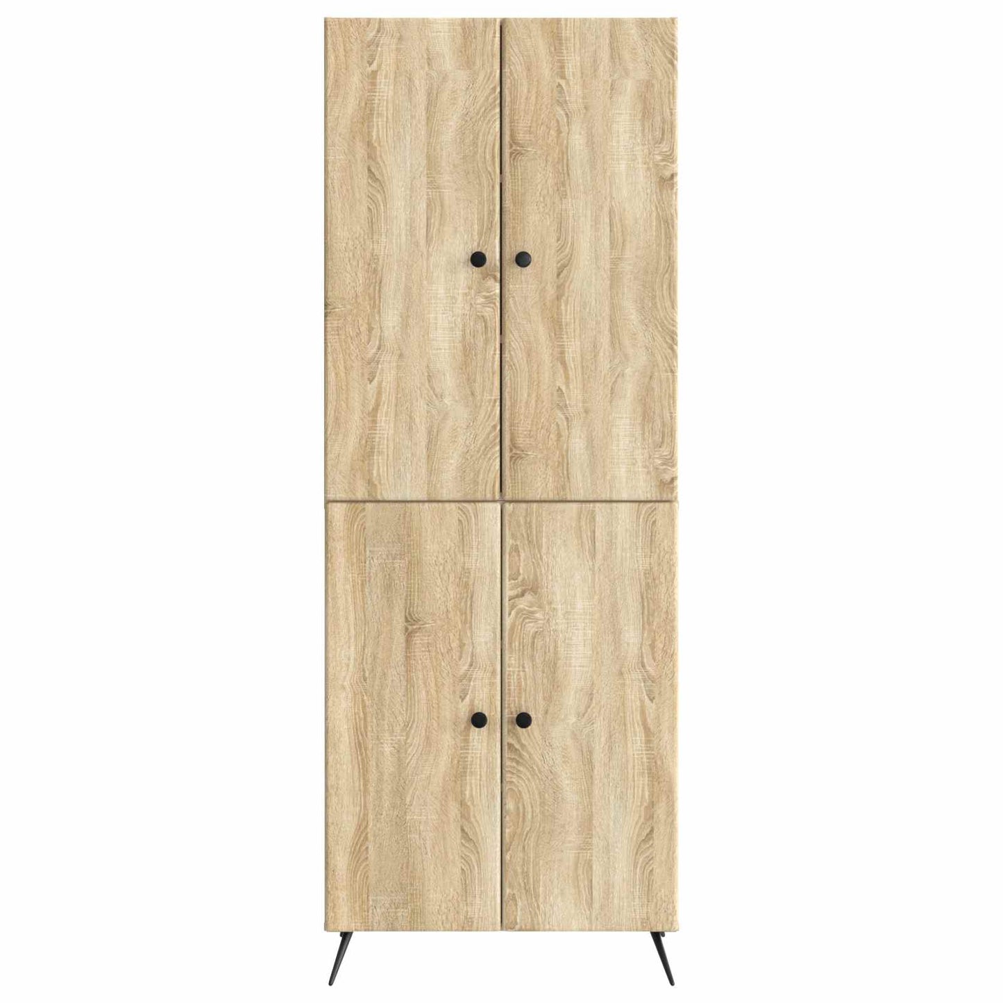Skapsett 2 pcs Sonoma eik Konstruert tre