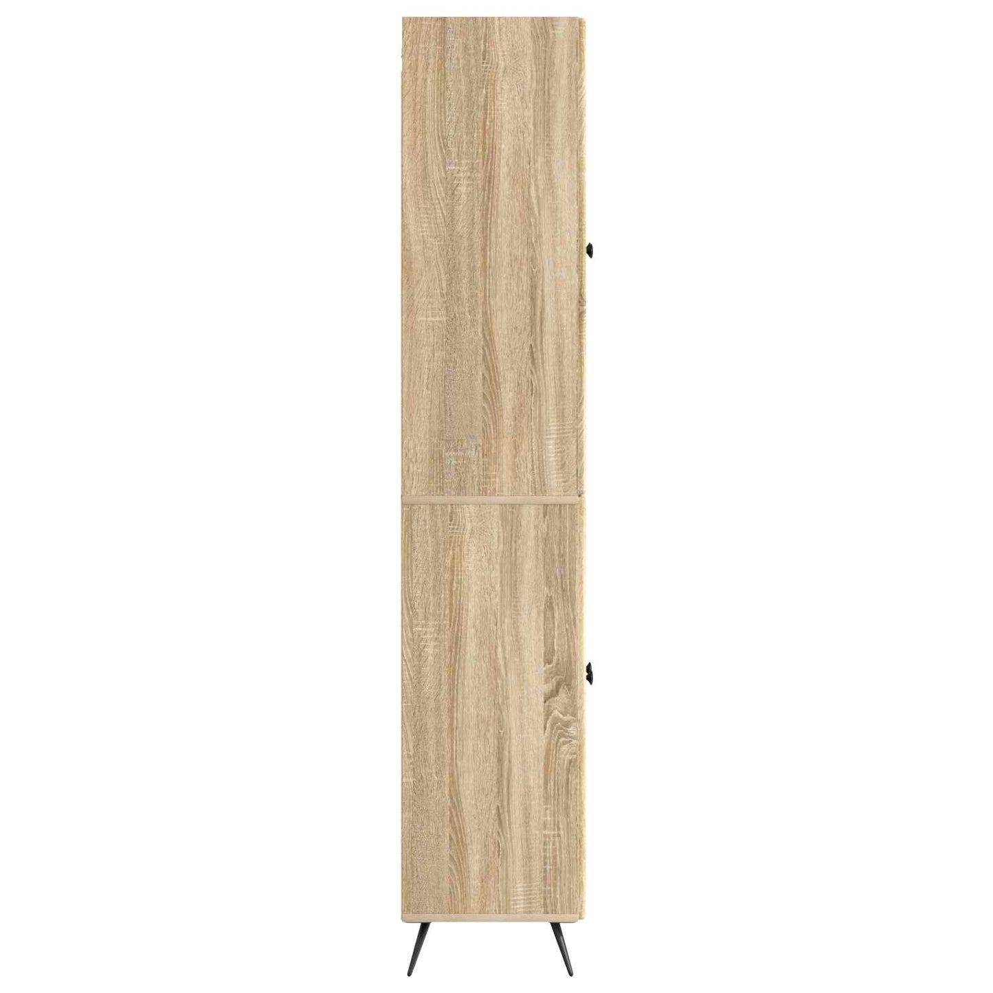 Skapsett 2 pcs Sonoma eik Konstruert tre