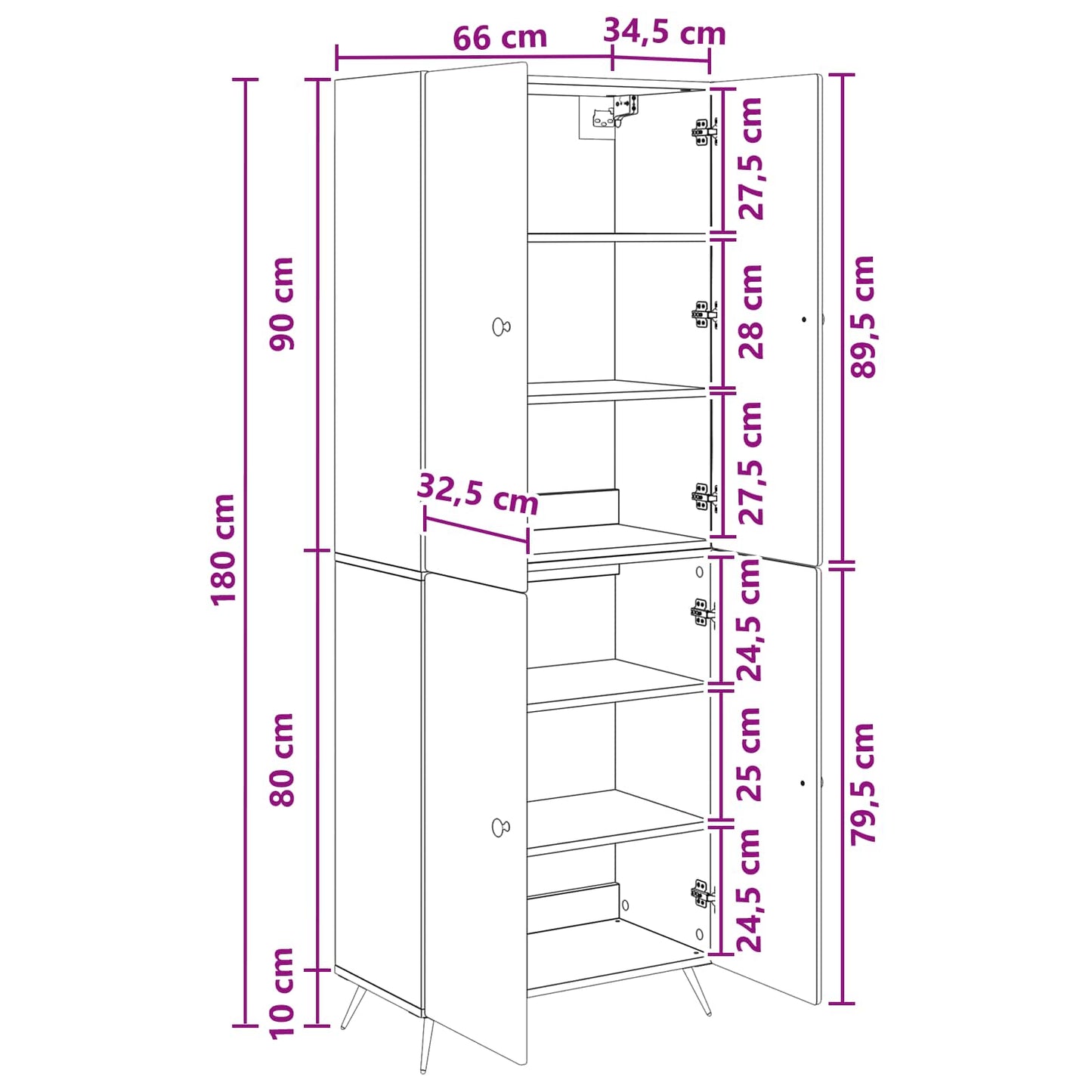 Skapsett 2 pcs Artisan eik Konstruert tre