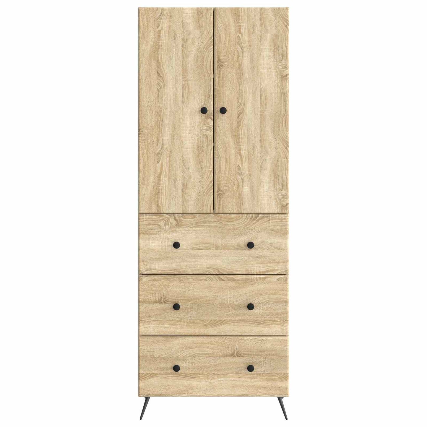 Skapsett 2 pcs Sonoma eik 66 x 34,5 x 90 cm Konstruert tre