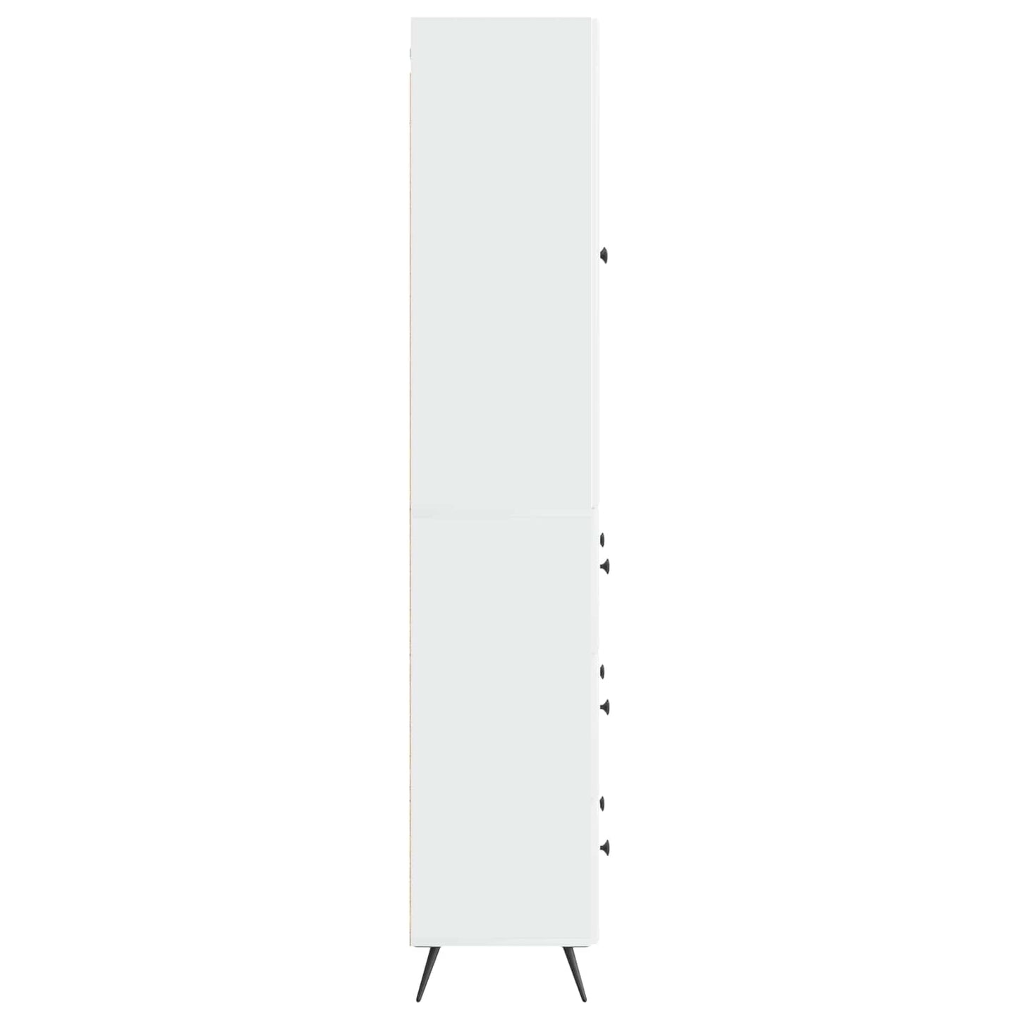 Skapsett 2 pcs Høgglans hvit 66 x 34,5 x 90 cm Konstruert tre