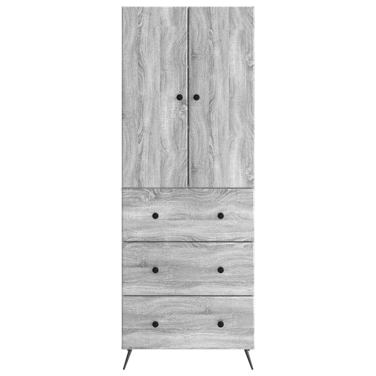 Skapsett 2 pcs Grå Sonoma 66 x 34,5 x 90 cm Konstruert tre
