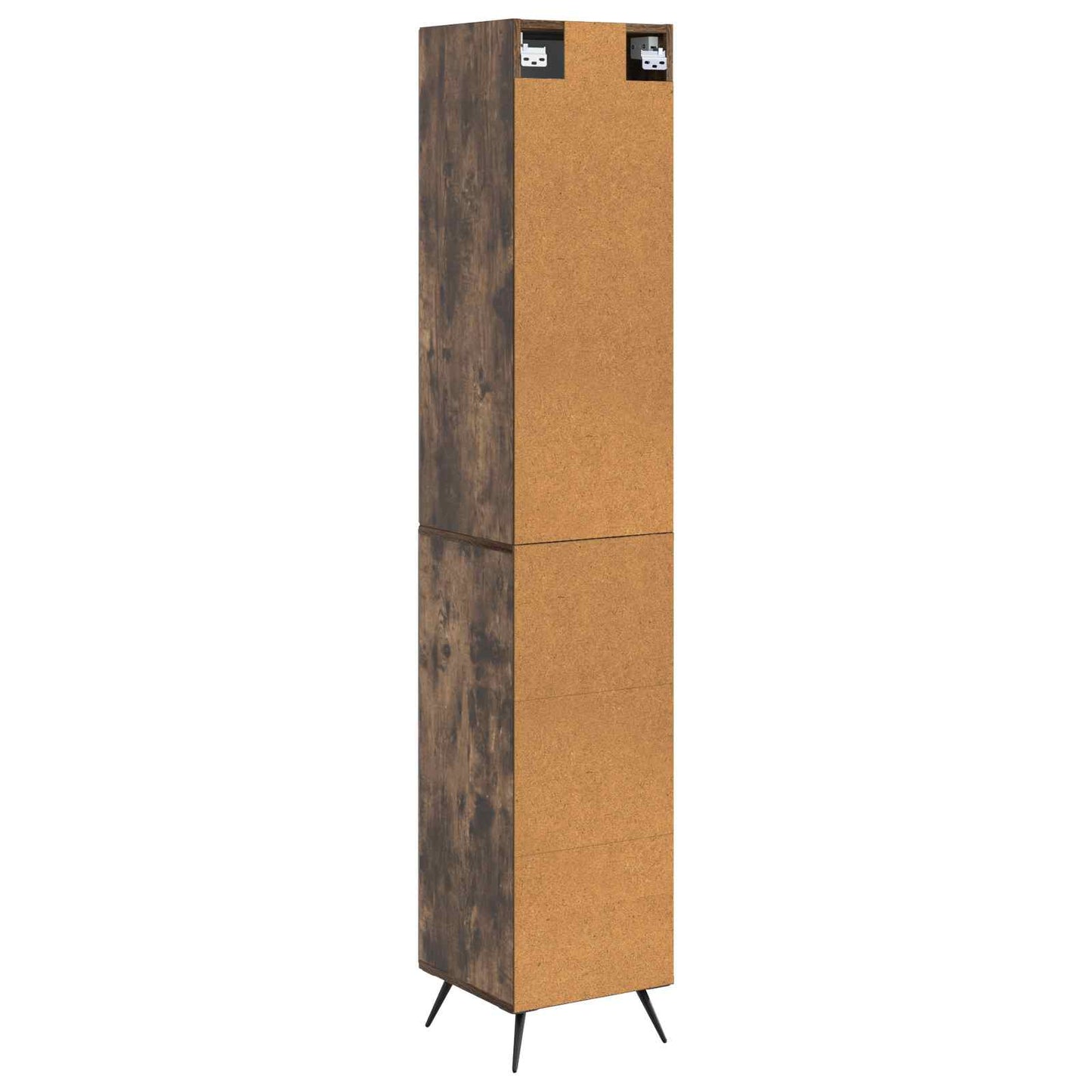 Skapsett 2 pcs Røkt Eik 34,5 x 34,5 x 90 cm Konstruert tre