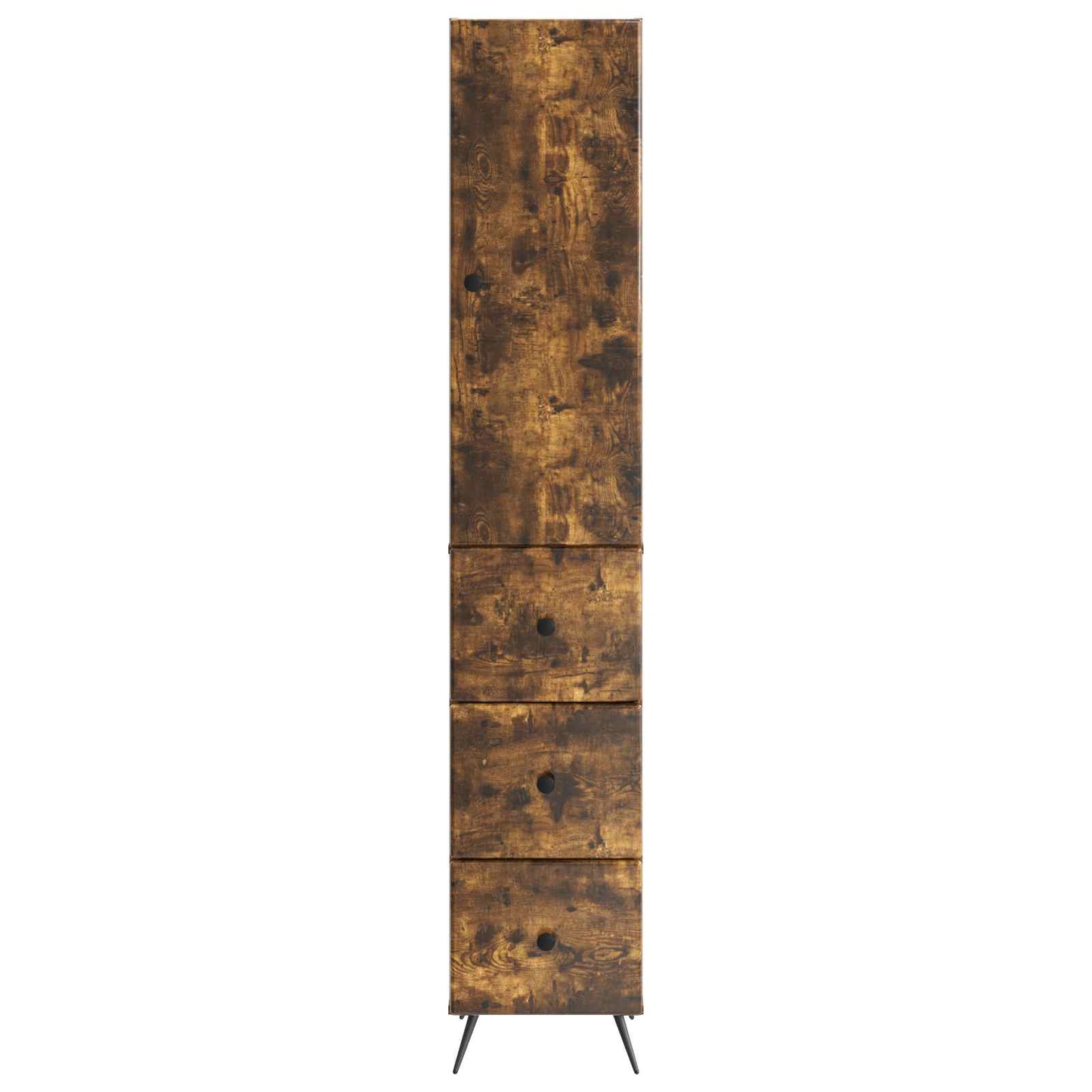 Skapsett 2 pcs Røkt Eik 34,5 x 34,5 x 90 cm Konstruert tre