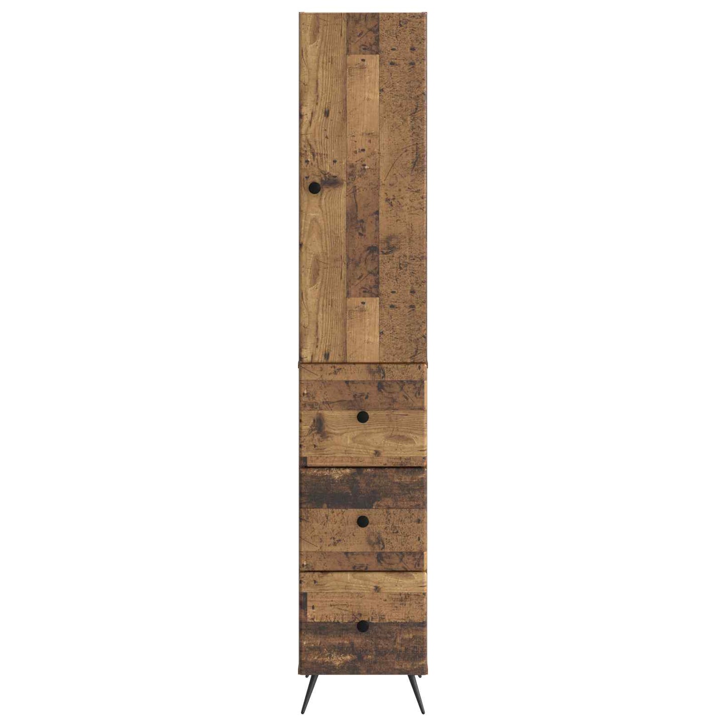 Skapsett 2 pcs Gammelt tre 34,5 x 34,5 x 90 cm Konstruert tre