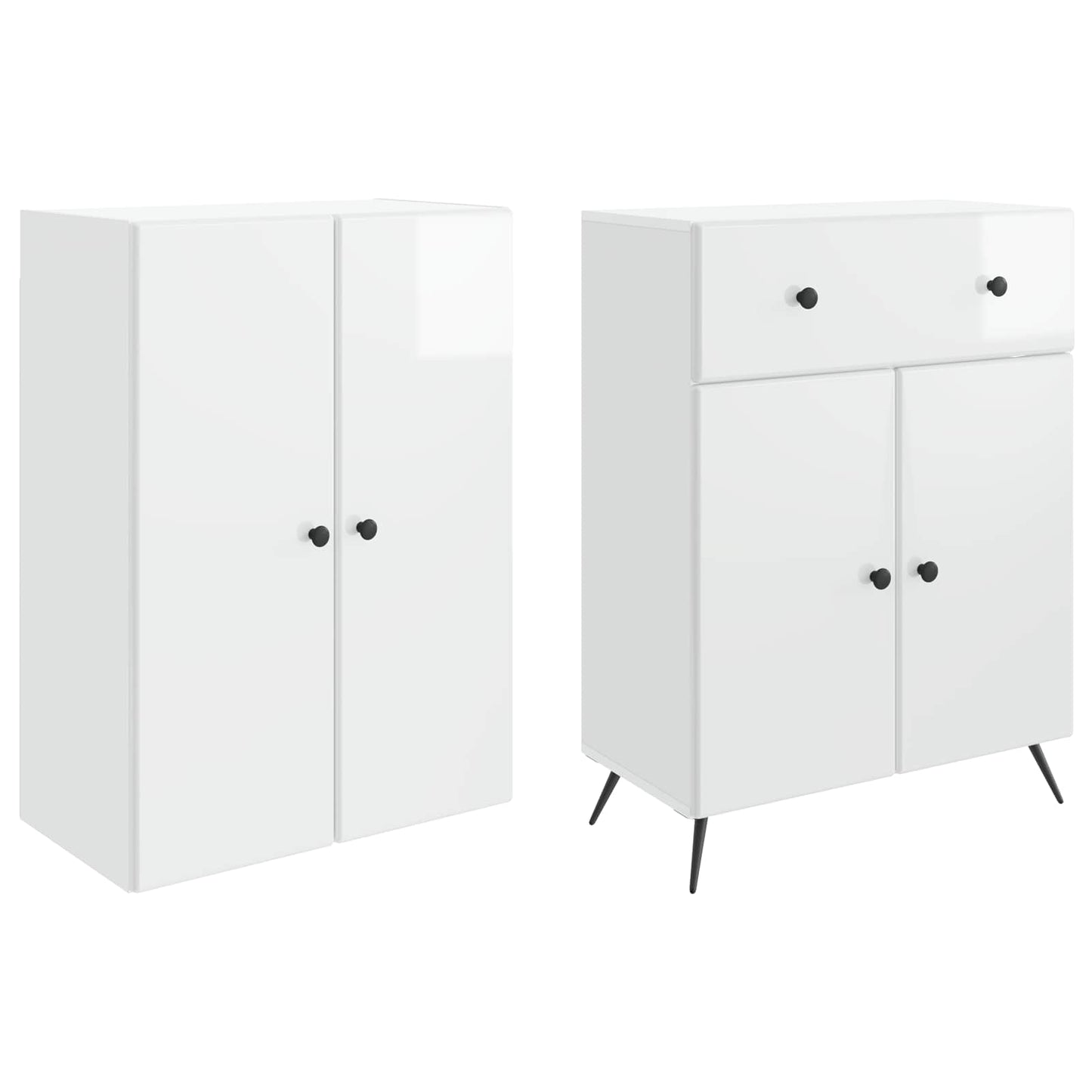 2 pcs Høgglans hvit