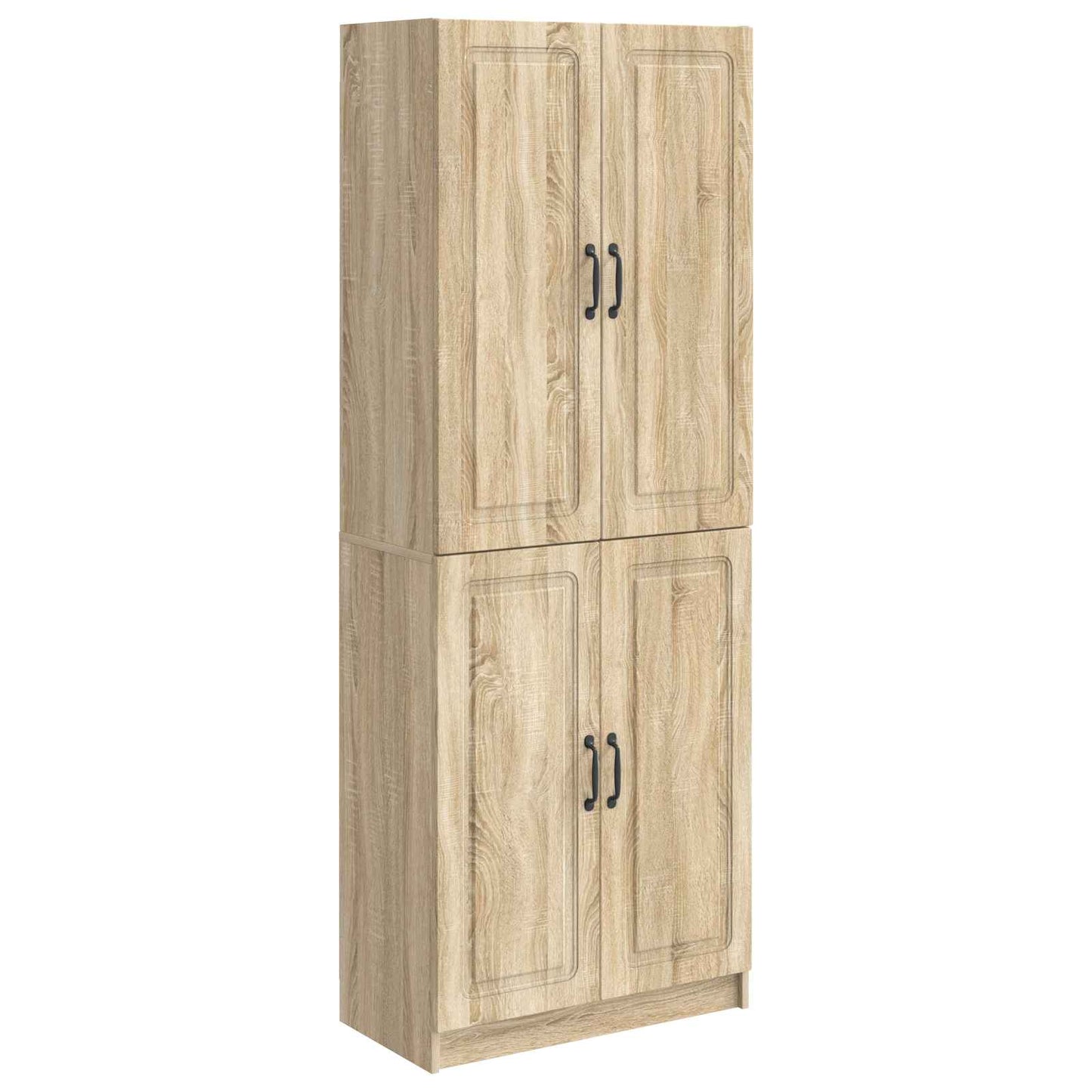 Skapsett 2 pcs Sonoma eik Konstruert tre