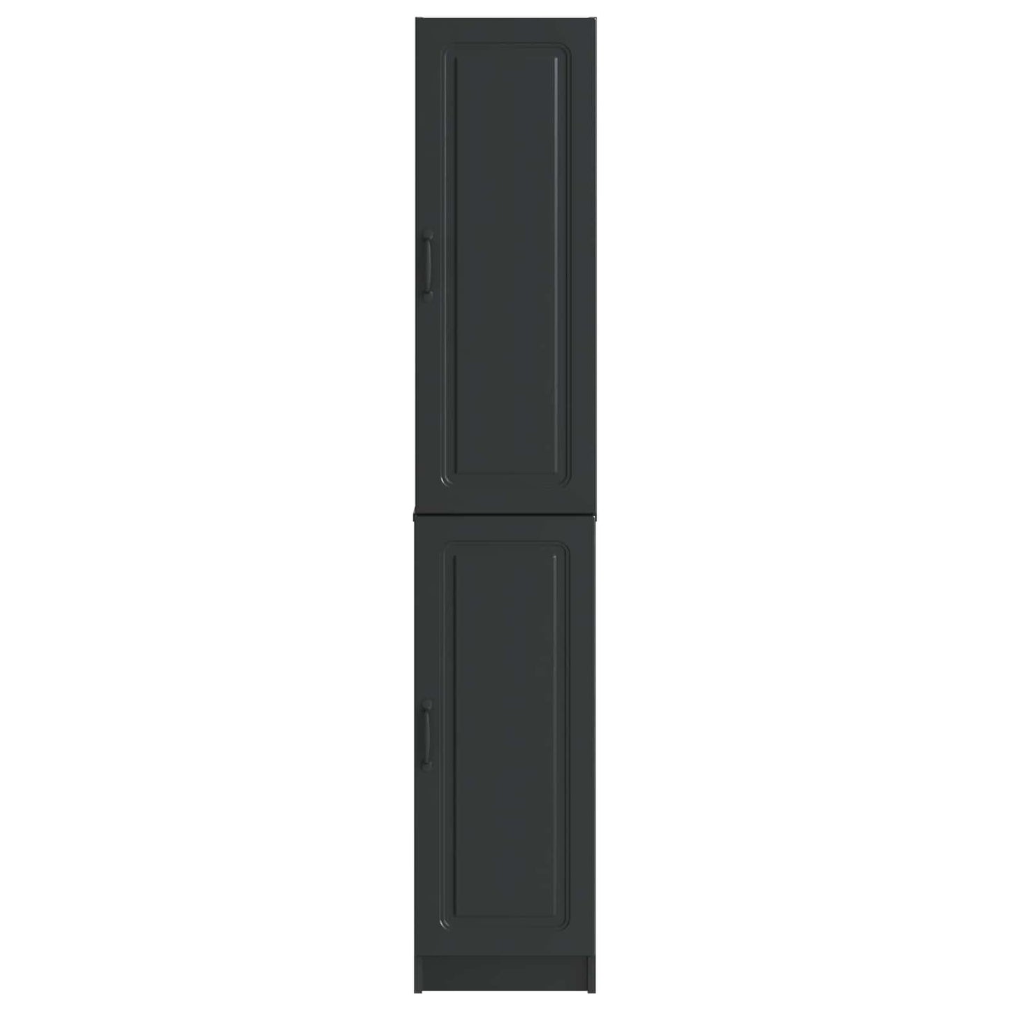 Skapsett 2 pcs Svart Konstruert tre