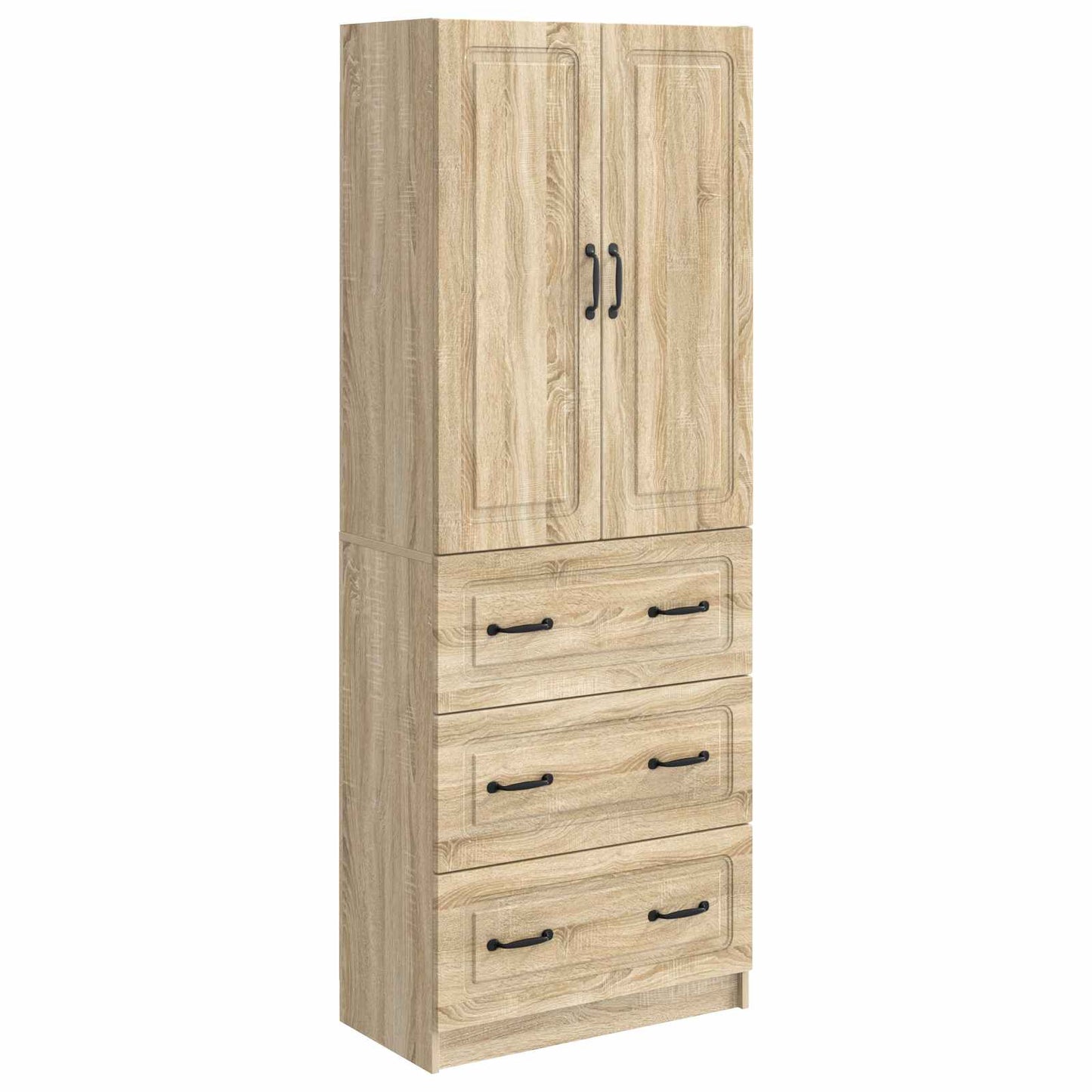 Skapsett 2 pcs Sonoma eik 66 x 34,5 x 87 cm Konstruert tre