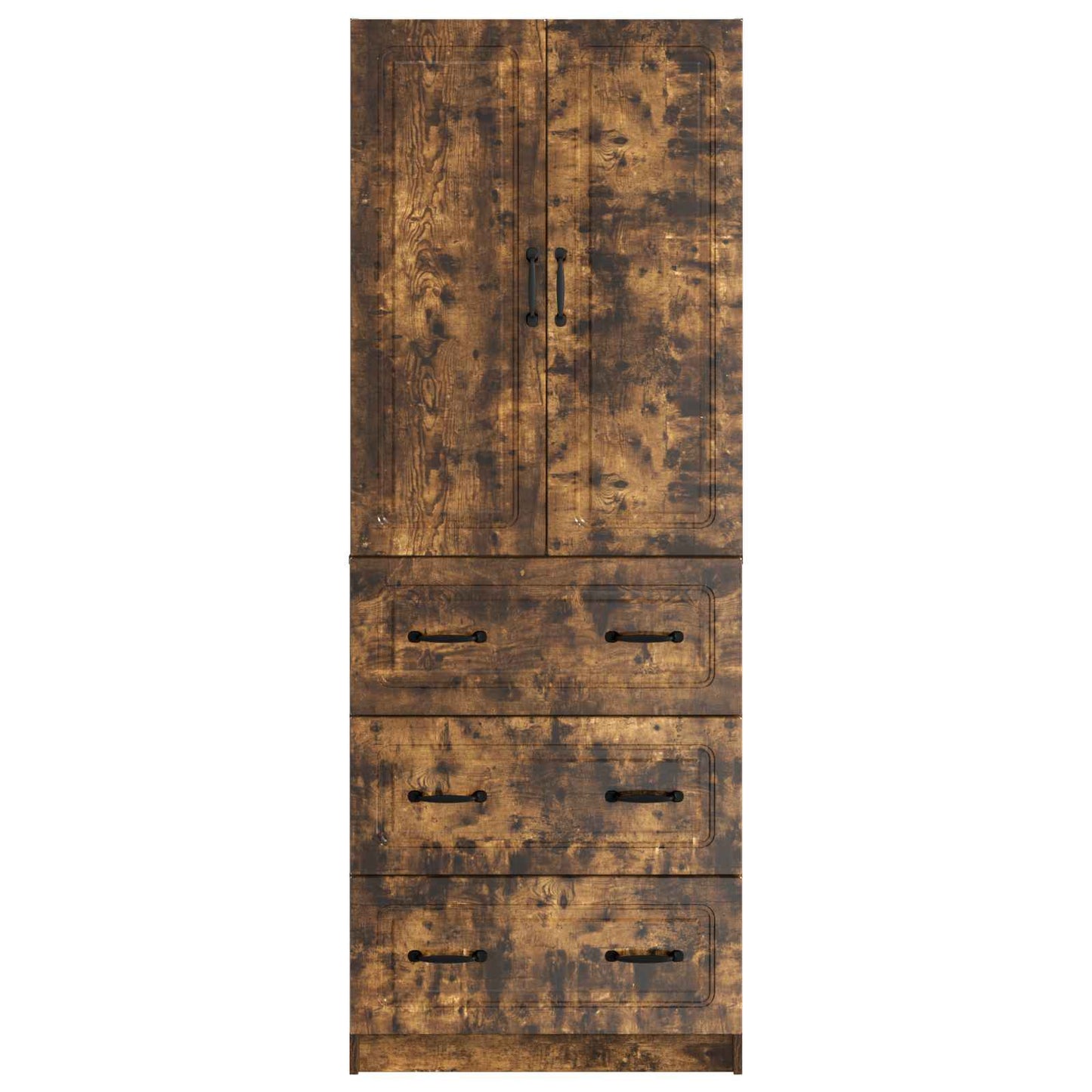 Skapsett 2 pcs Røkt Eik 66 x 34,5 x 87 cm Konstruert tre