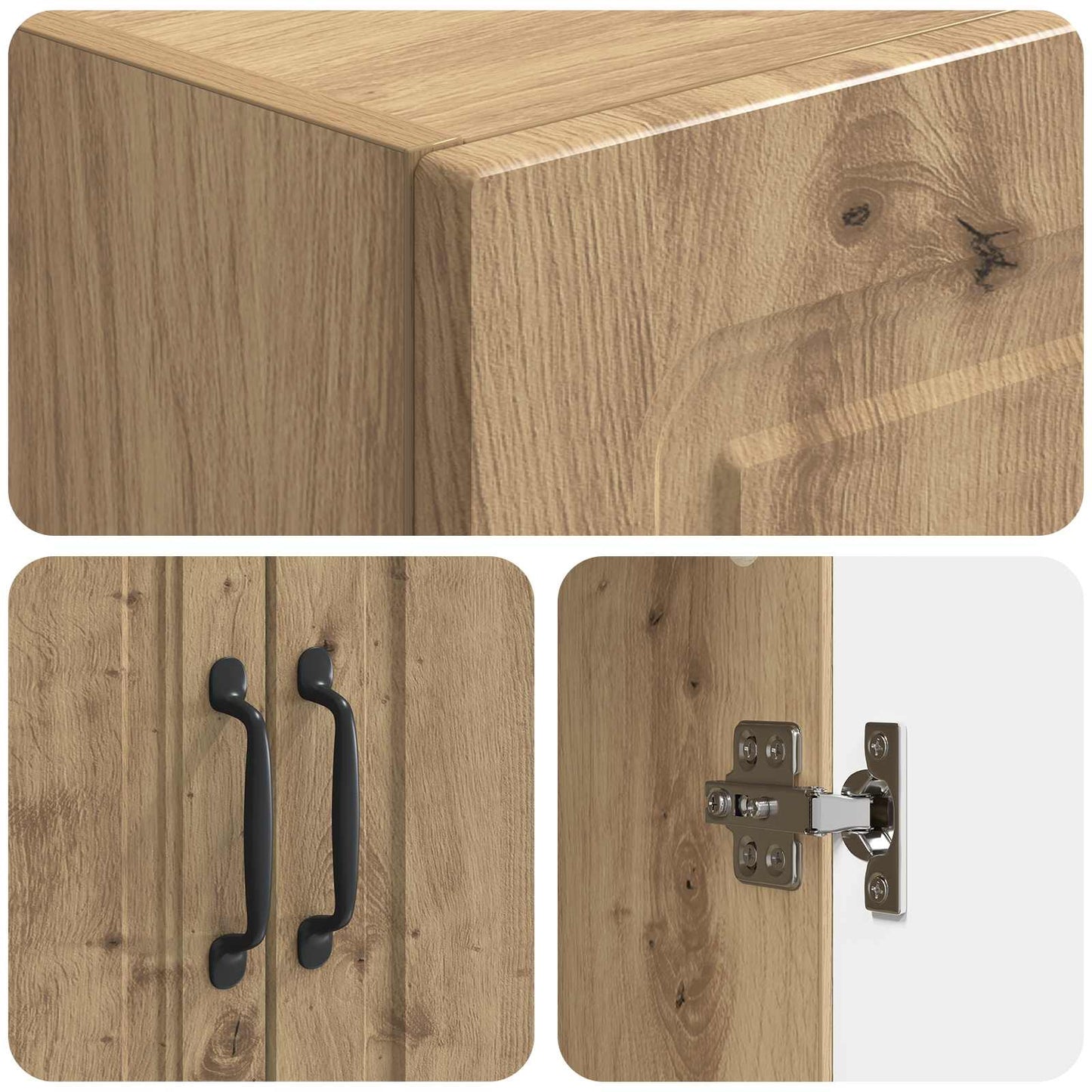 Skapsett 2 pcs Artisan eik 66 x 34,5 x 87 cm Konstruert tre