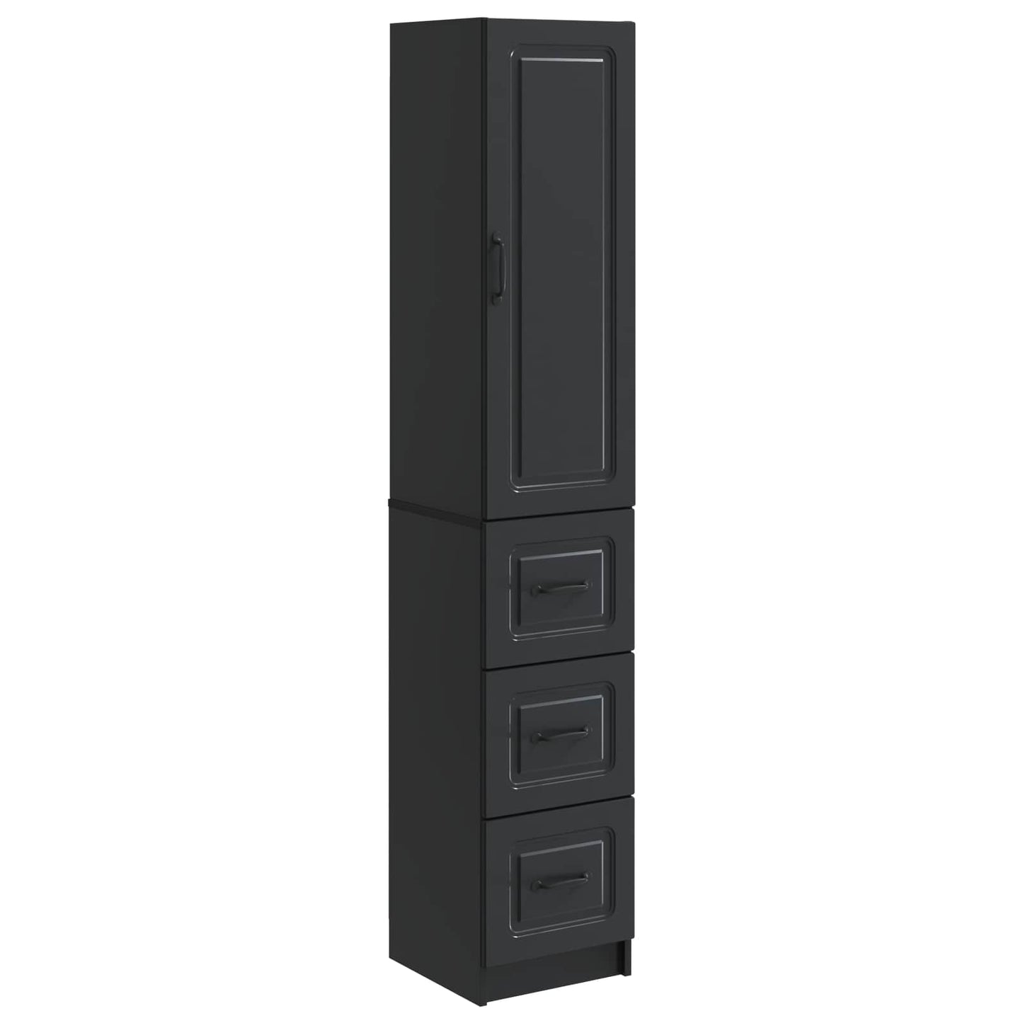 Skapsett 2 pcs Svart 33 x 34,5 x 87 cm Konstruert tre